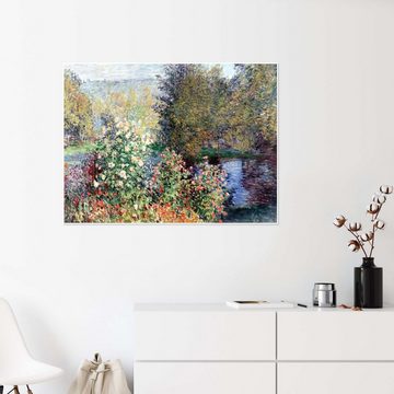 Posterlounge Poster Claude Monet, Stiller Winkel, Wohnzimmer Malerei