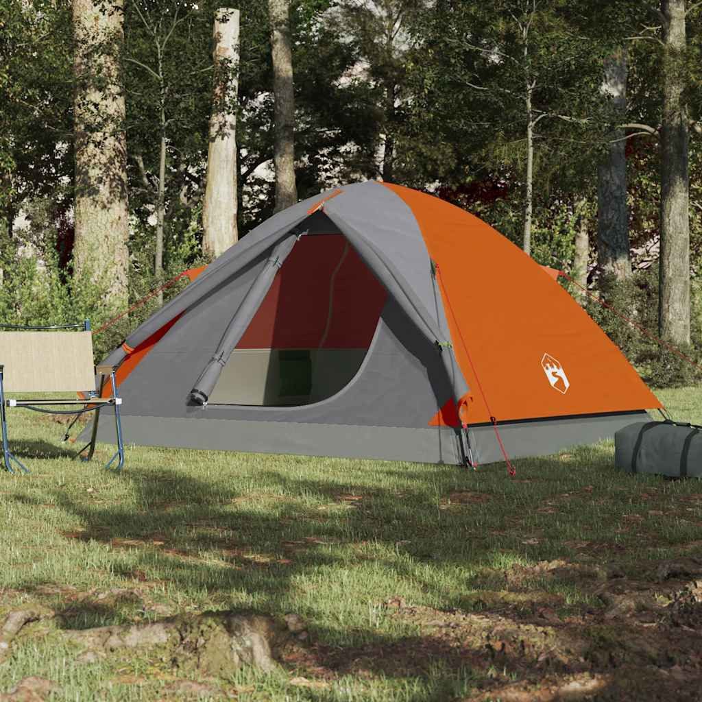 vidaXL Kuppelzelt Kuppel-Campingzelt 3 Personen Orange Wasserdicht, (1 tlg)