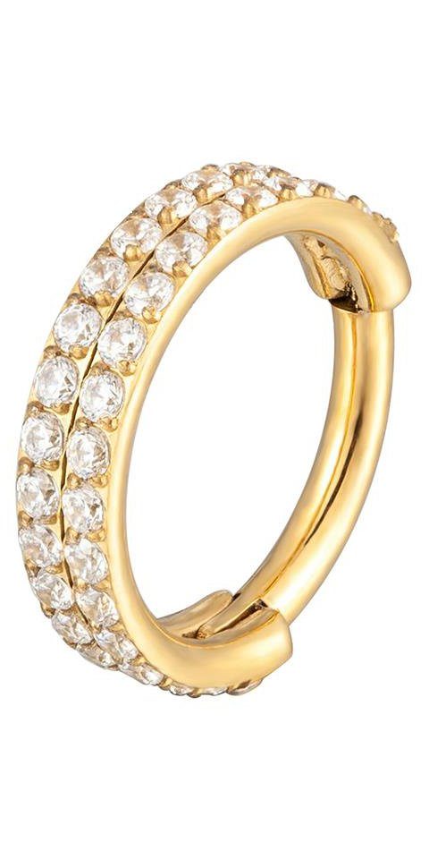 Nasenpiercing 2 Rings Titan G 23 Hinged Segmentring Charnier/Conch Clicker Ring