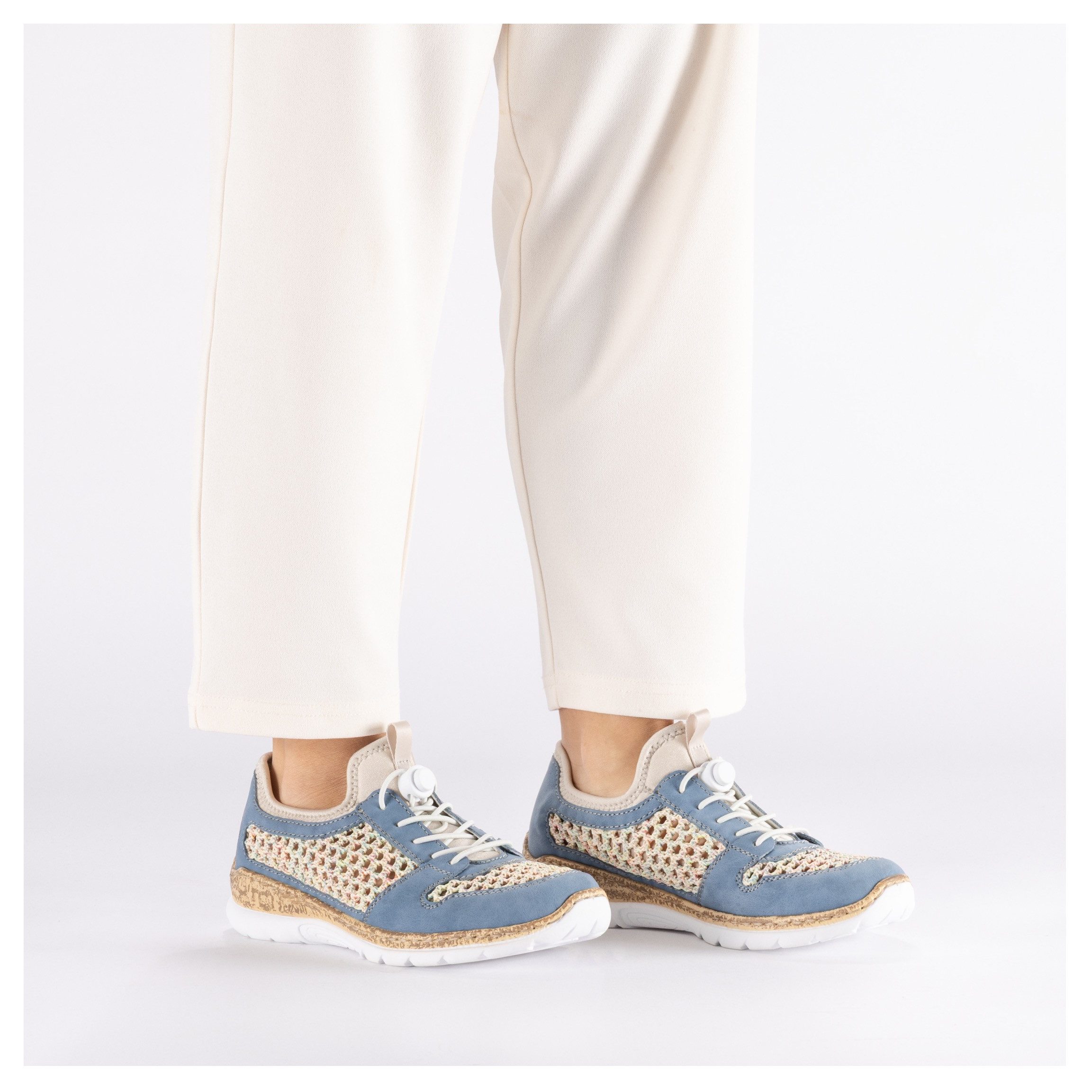 Rieker Slip-On Sneaker Slipper, Freizeitsneaker, Halbschuh mit Schnellverschluss