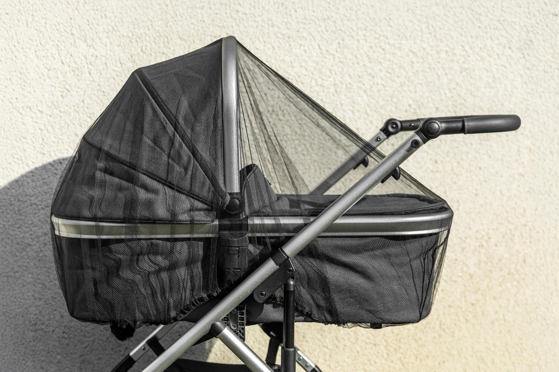 SCHELLENBERG Kinderwagen-Insektenschutz, Moskitonetz (1 St), Fliegengitter-Gewebe mit Gummizug, 130x70x33cm, anthrazit