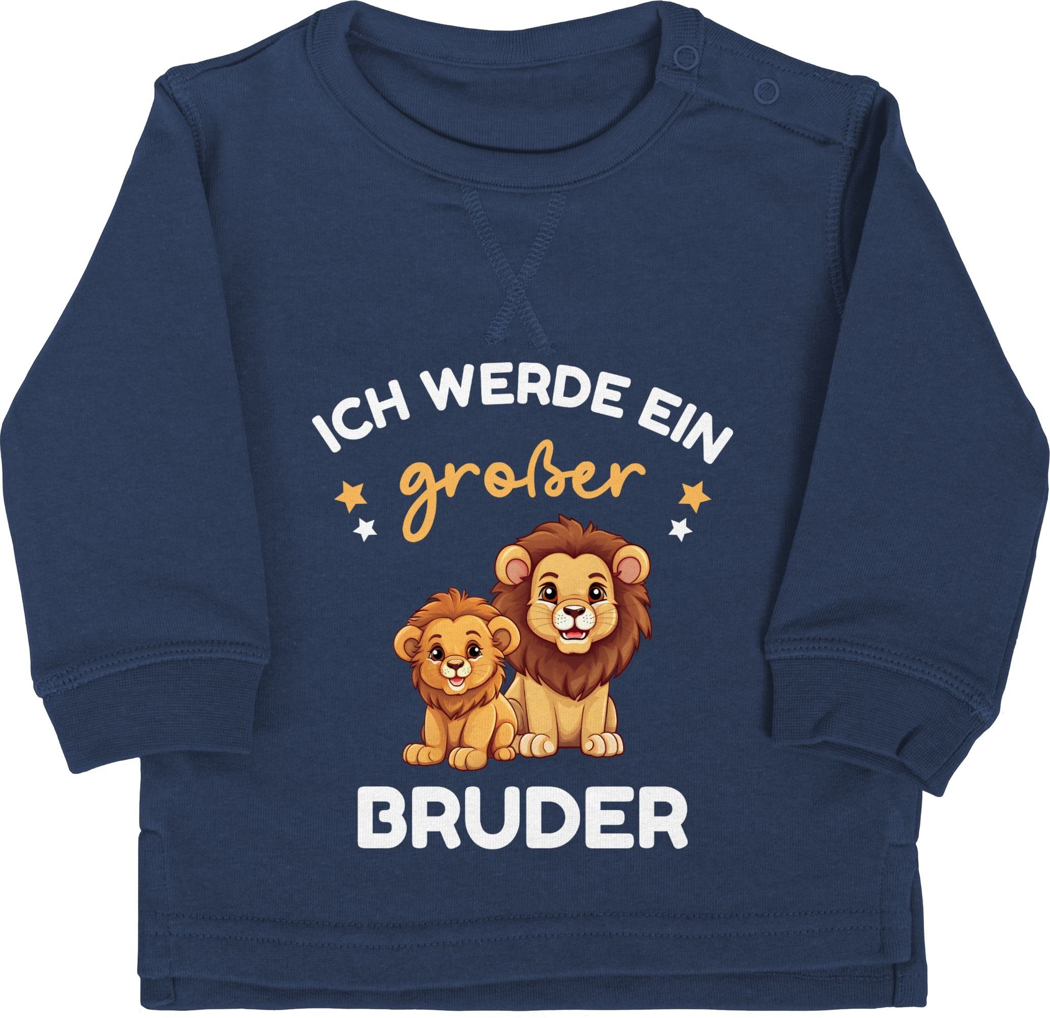 Shirtracer Sweatshirt Ich Geschenk Blau 1 Bruder Navy werde Löwen Bruder großer Großer