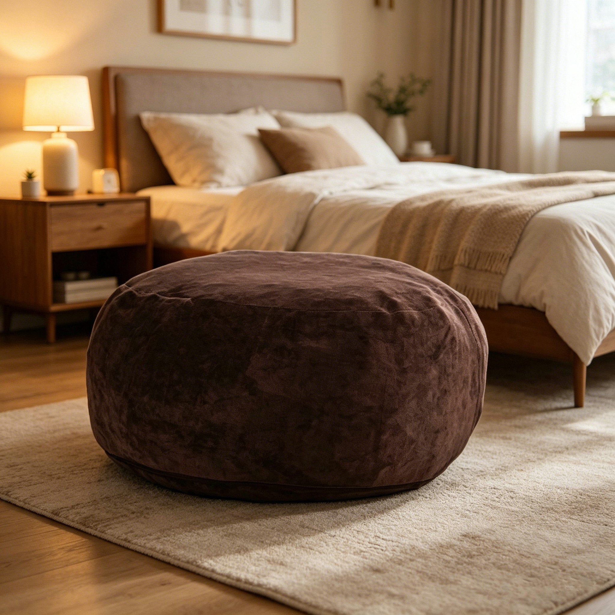 OKWISH Sofa Einzelsofa, Wohnzimmer Sofa, 5FT Sitzsack Stuhl für Erwachsene mit weicher Polsterung, für Schlafzimmer, Balkon und vielseitige Wohnbereiche