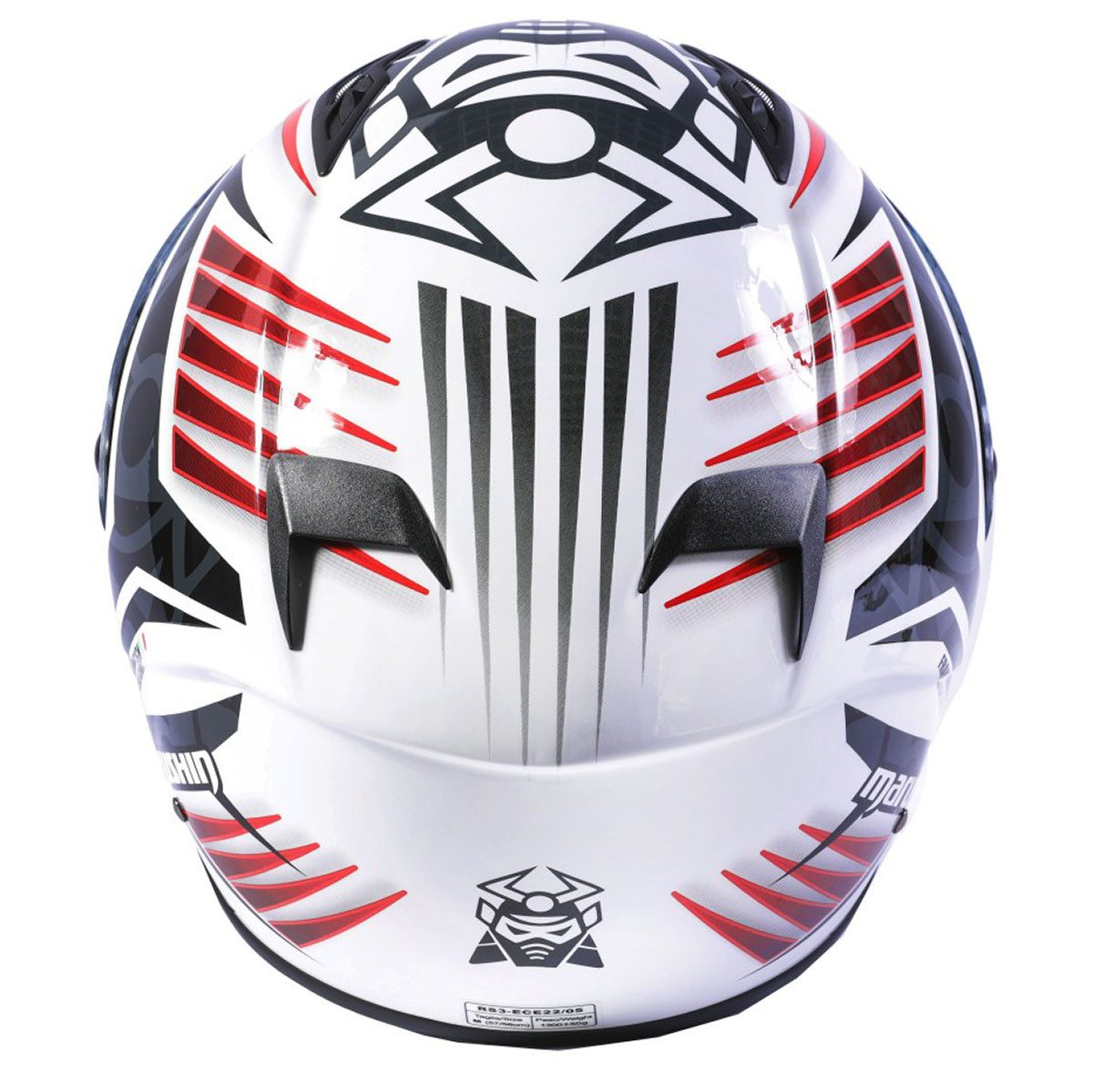 Marushin Motorradhelm Helm-RS3 Samurai, Motorrad Helm Integralhelm komfortabler sportliche Tourenfahrer