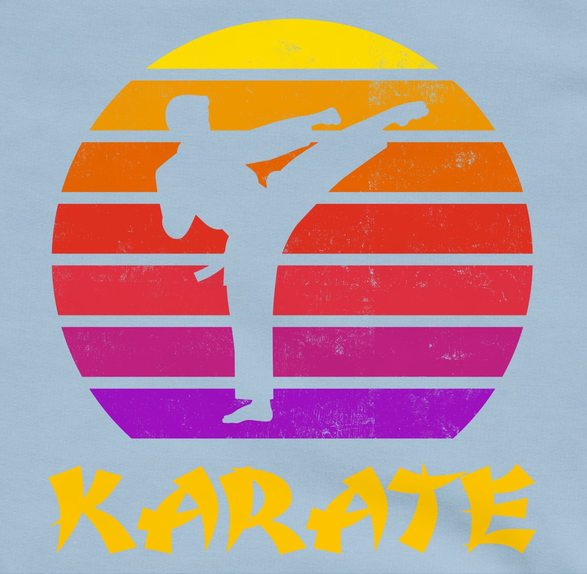 Hellblau Sport Karate Shirtracer Retro Kleidung Sweatshirt 2 Sonne Kinder