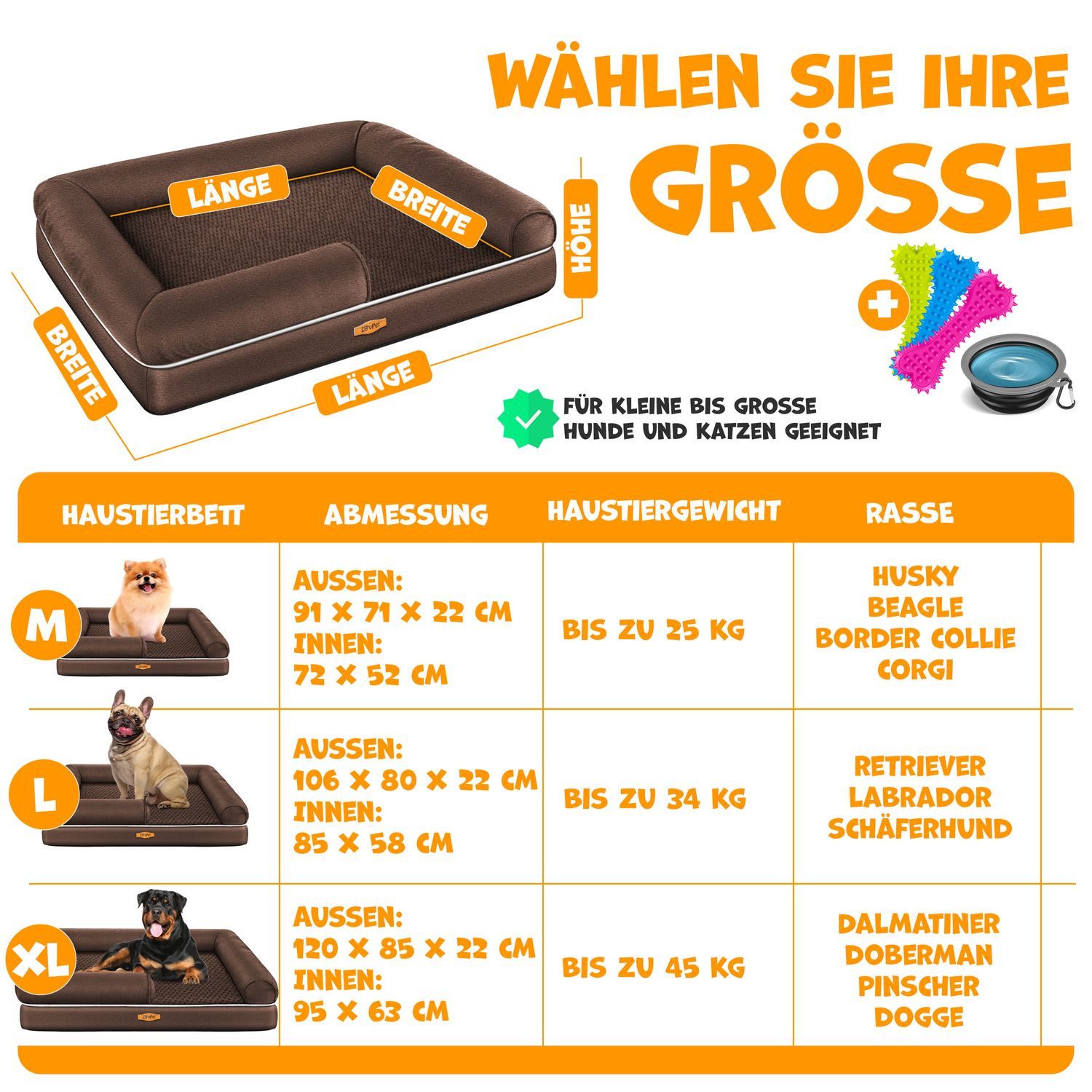 Lovpet Tierbett, Orthopädisches Hundebett Hundekissen Hundekorb günstig online kaufen