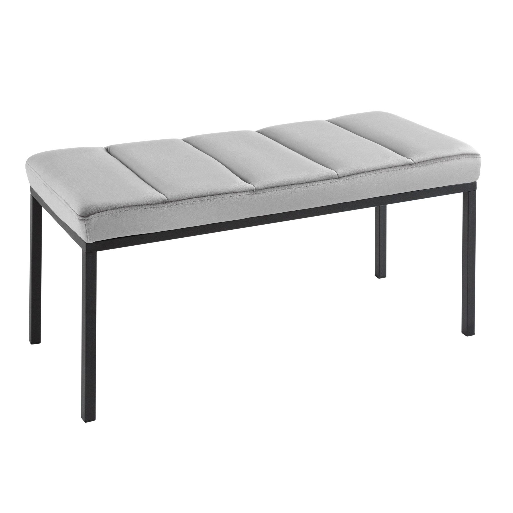 riess-ambiente Sitzbank PETIT BEAUTÉ 80cm grau / schwarz (Einzelartikel, 1-St), Wohnzimmer · Samt · Metall · Flur · Küche · Polster · Schlafzimmer