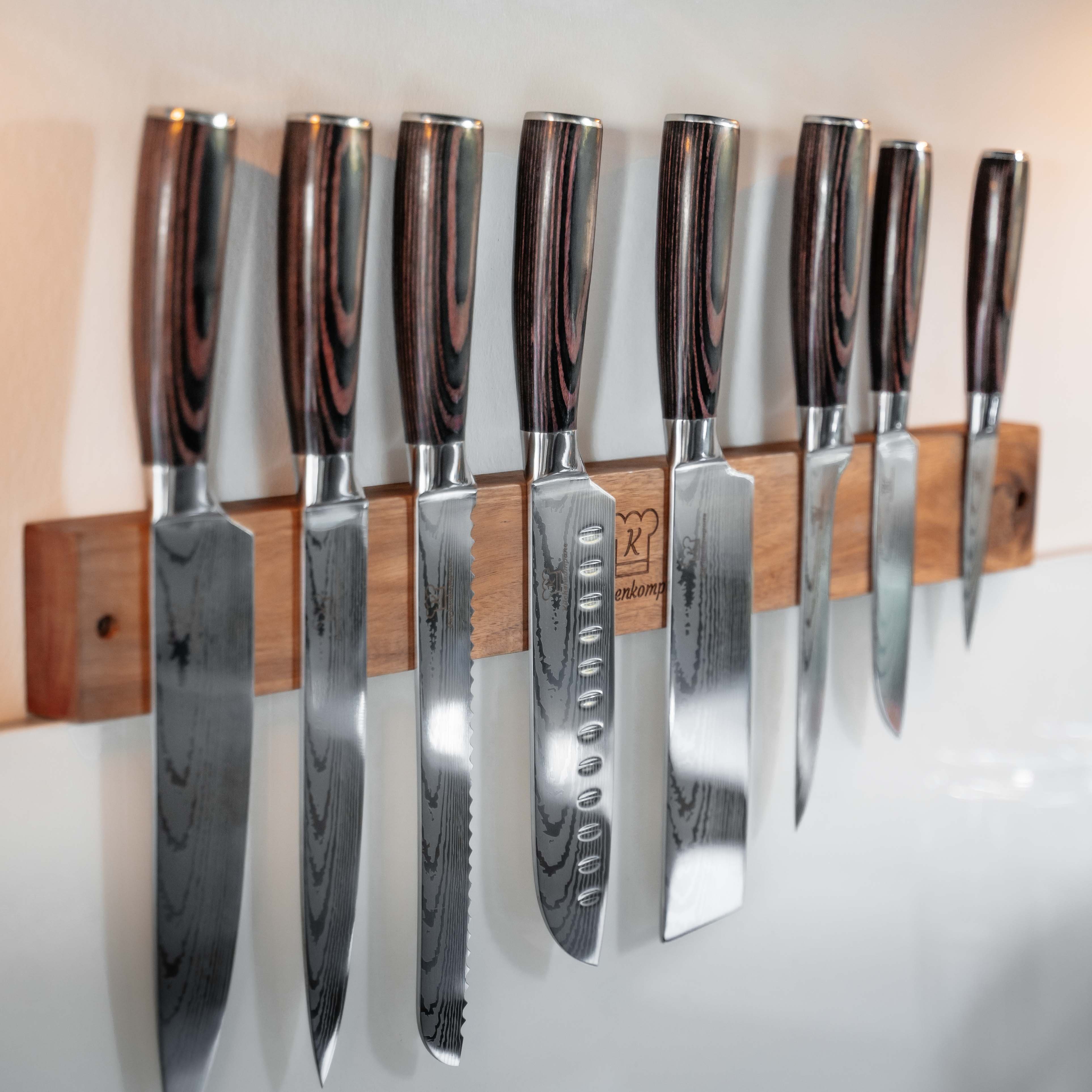 (1tlg) - für Holzleiste Magnetische Halterung - Magnet-Messerblock Küchenkompane Küchenmesser Messerblock