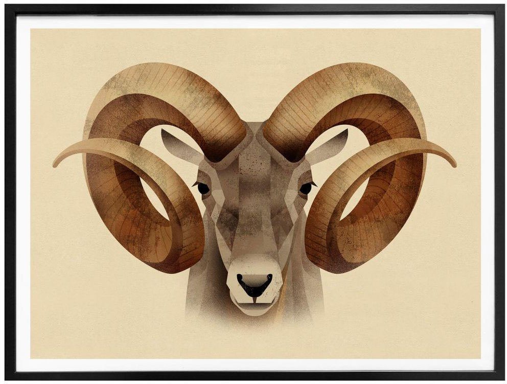 Schriftzug Bild, (1 Poster, Wandposter Wall-Art Poster Wandbild, Urial, St),