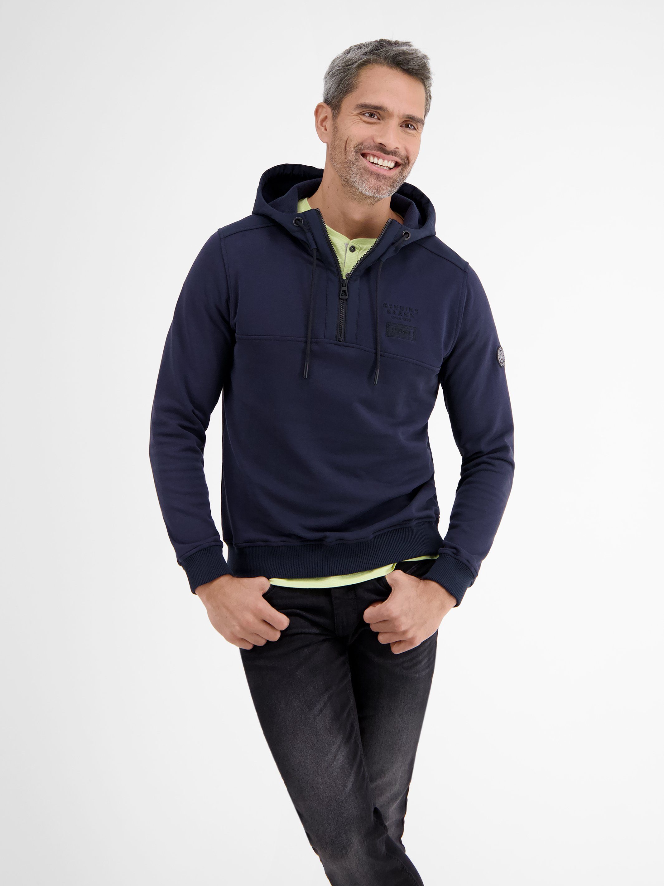 LERROS Sweatshirt LERROS Troyer-Hoodie NAVY | Sweatshirts