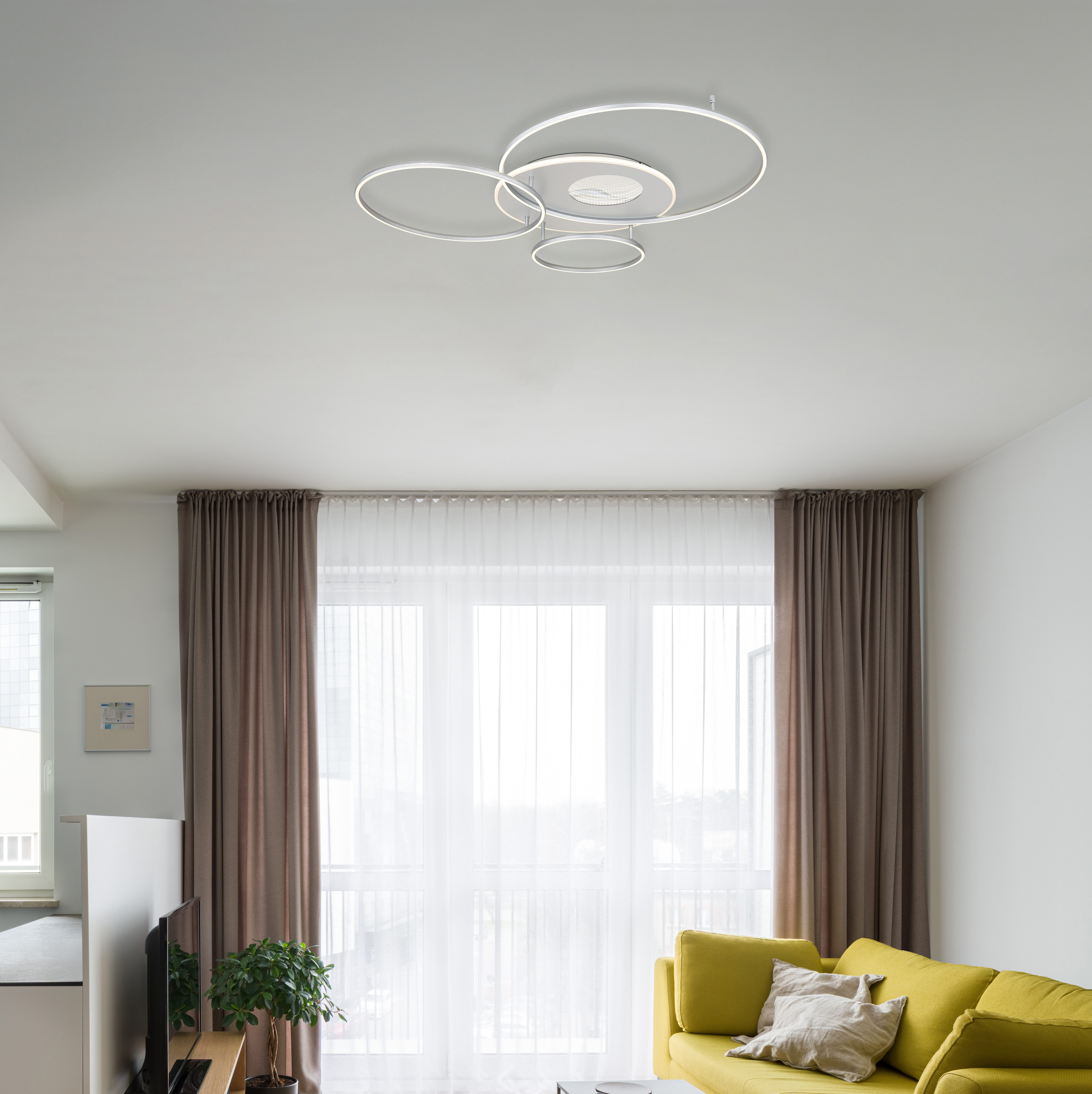 GLOBO LIGHTING Deckenleuchte INVERTINA, LED fest integriert, Deckenleuchte, 3D-Acryl, dimmbar, LED 54W