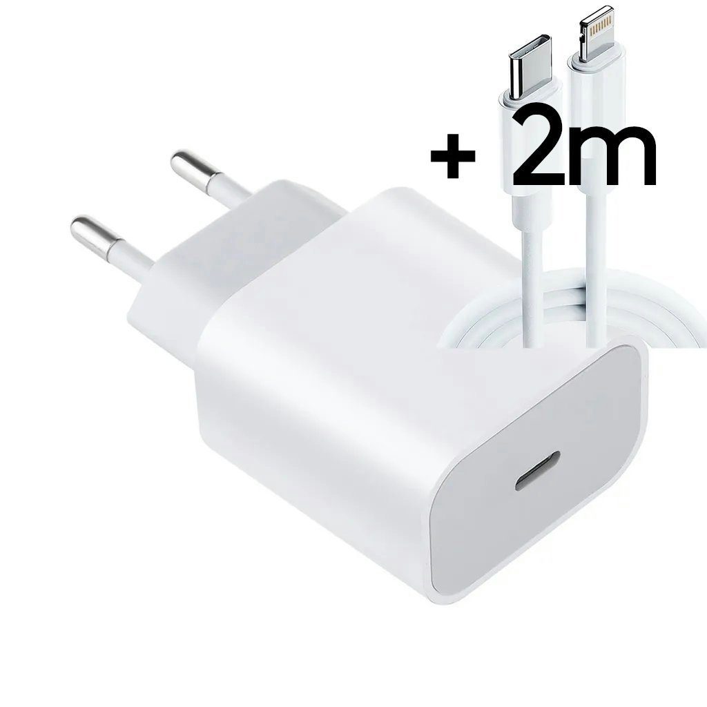 TradeNation USB C Schnell Ladegerät für iPhone 15 14 13 12 Netzteil Power Adapter Smartphone-Ladegerät (Ladegerät + Kabel, 2-tlg., 100/200 cm Lightning Kabel iPhone Ladekabel, iPhone 14 13 12 11 PRO/14 13 12 11 Pro max/12mini/X/XR/SE 2022 2020)