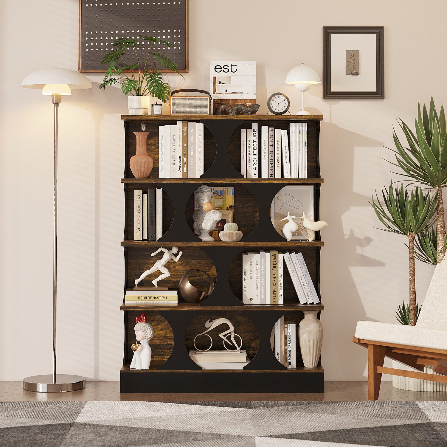 FUFU&GAGA Bücherregal Vitrine mit offenen Fächern, günstig online kaufen