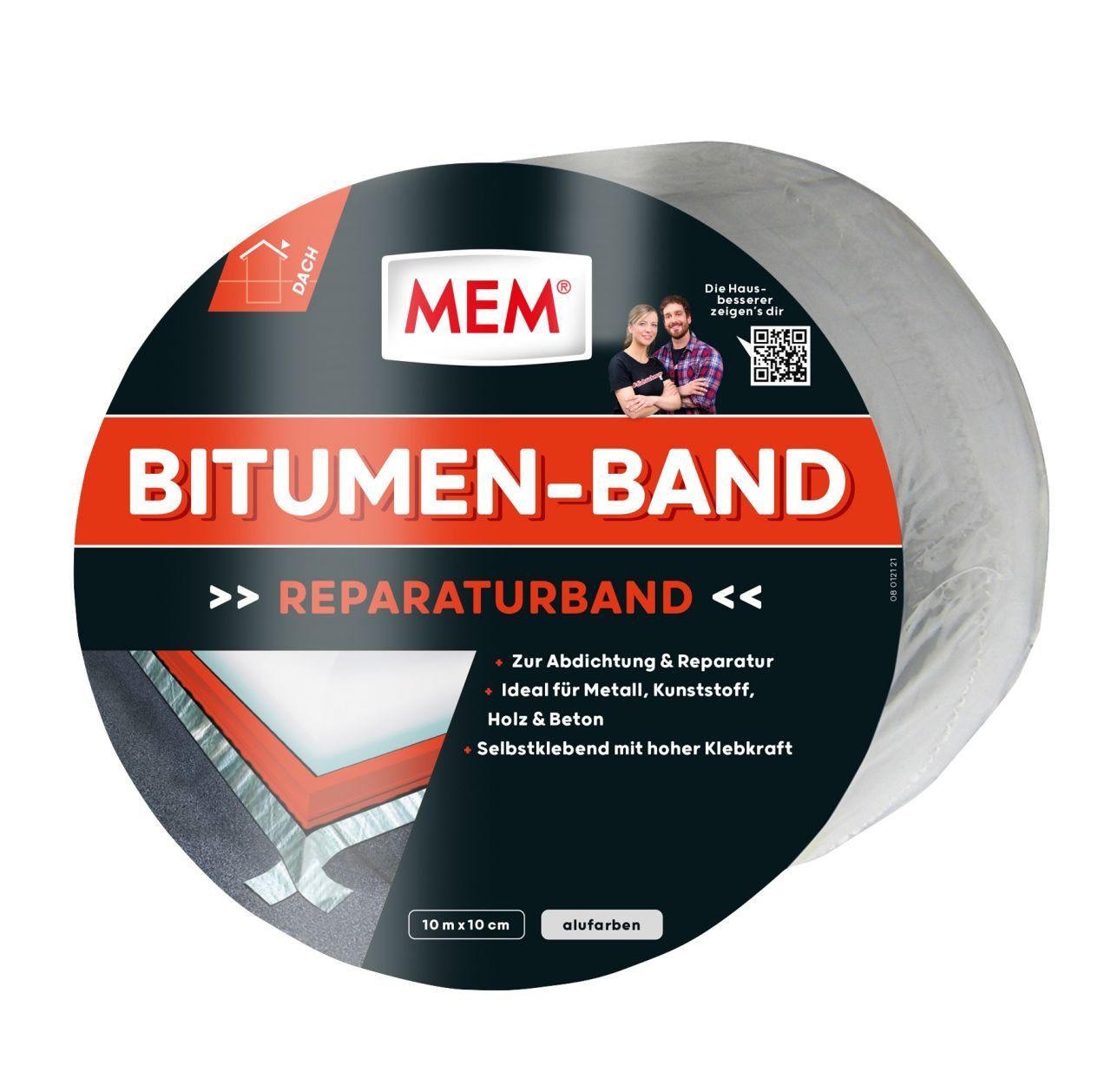 MEM Bauchemie Dichtband MEM Bitumen-Band 10 m x 10 cm alu
