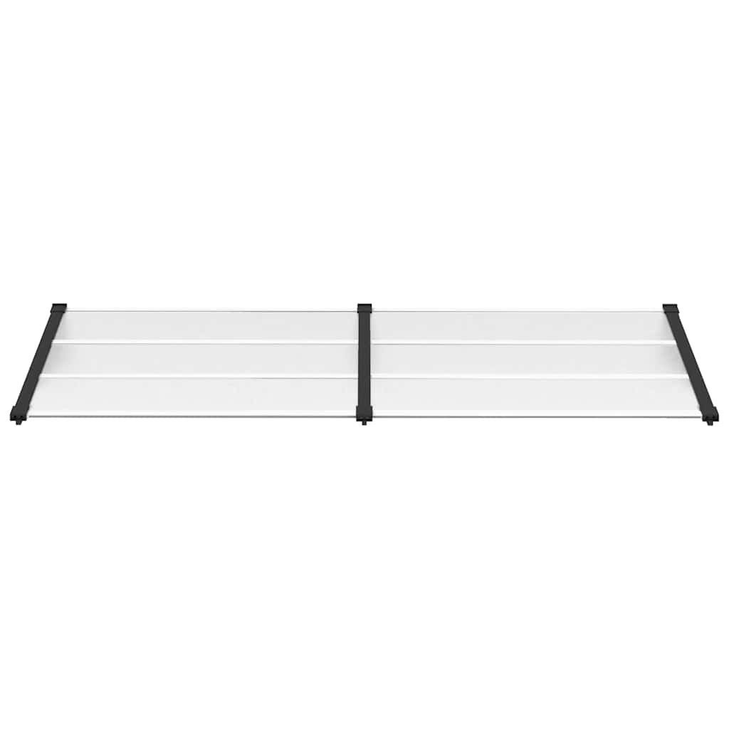 vidaXL Markise Türvordach Schwarz und Transparent 239x90 cm Polycarbonat (1-St)