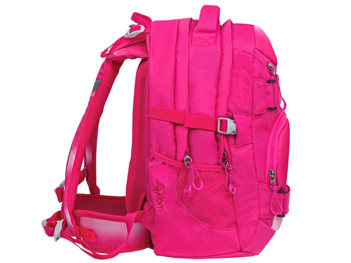 Schulrucksack Wave Infinity, weiterführende Mädchen Schultasche, Schule, Klasse, Ombre Teenager Light 5. Pink ab