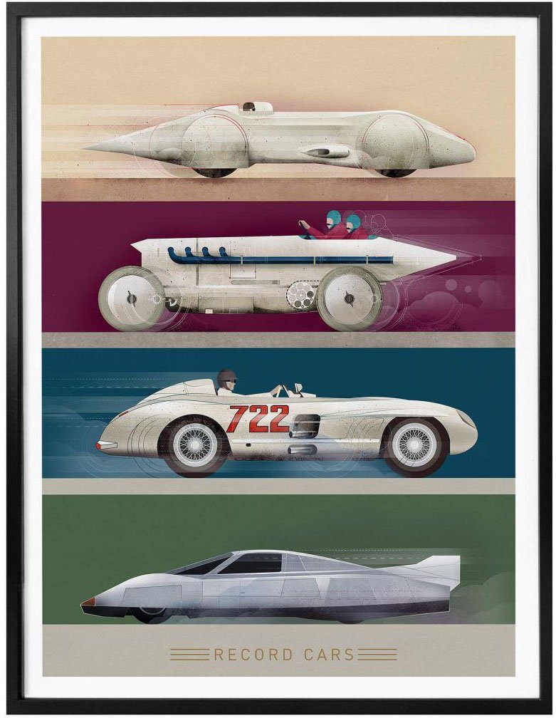 Wall-Art Poster St), (1 Poster, Autos Record Cars, Bild, Wandposter Wandbild