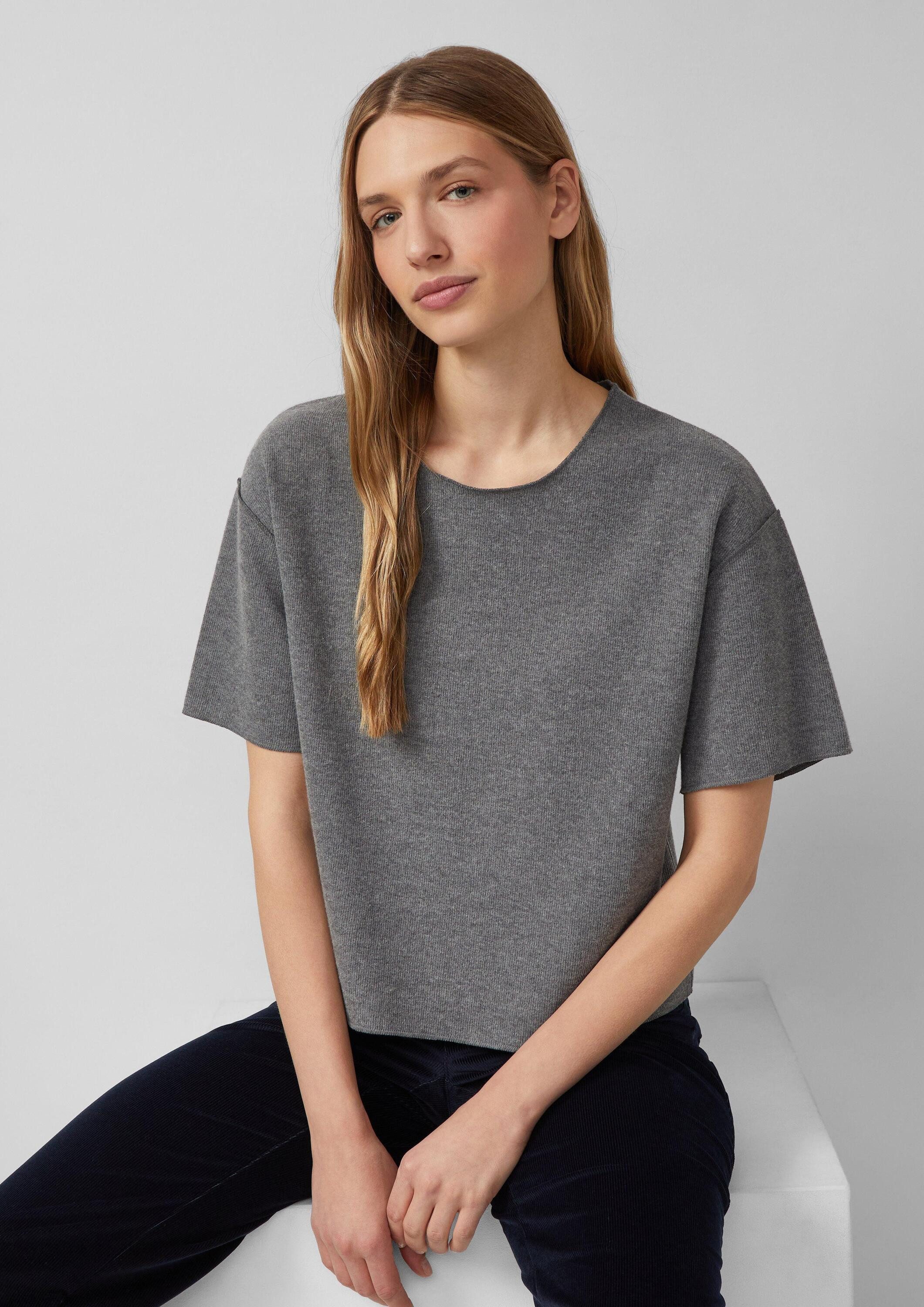 s.Oliver Kurzarmshirt T-Shirt Kurzarm-Strickpullover günstig online kaufen