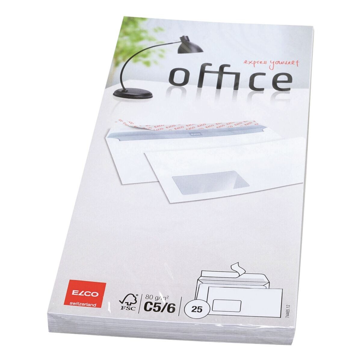 ELCO Briefumschlag Office, C5/6, mit Fenster, Haftklebung