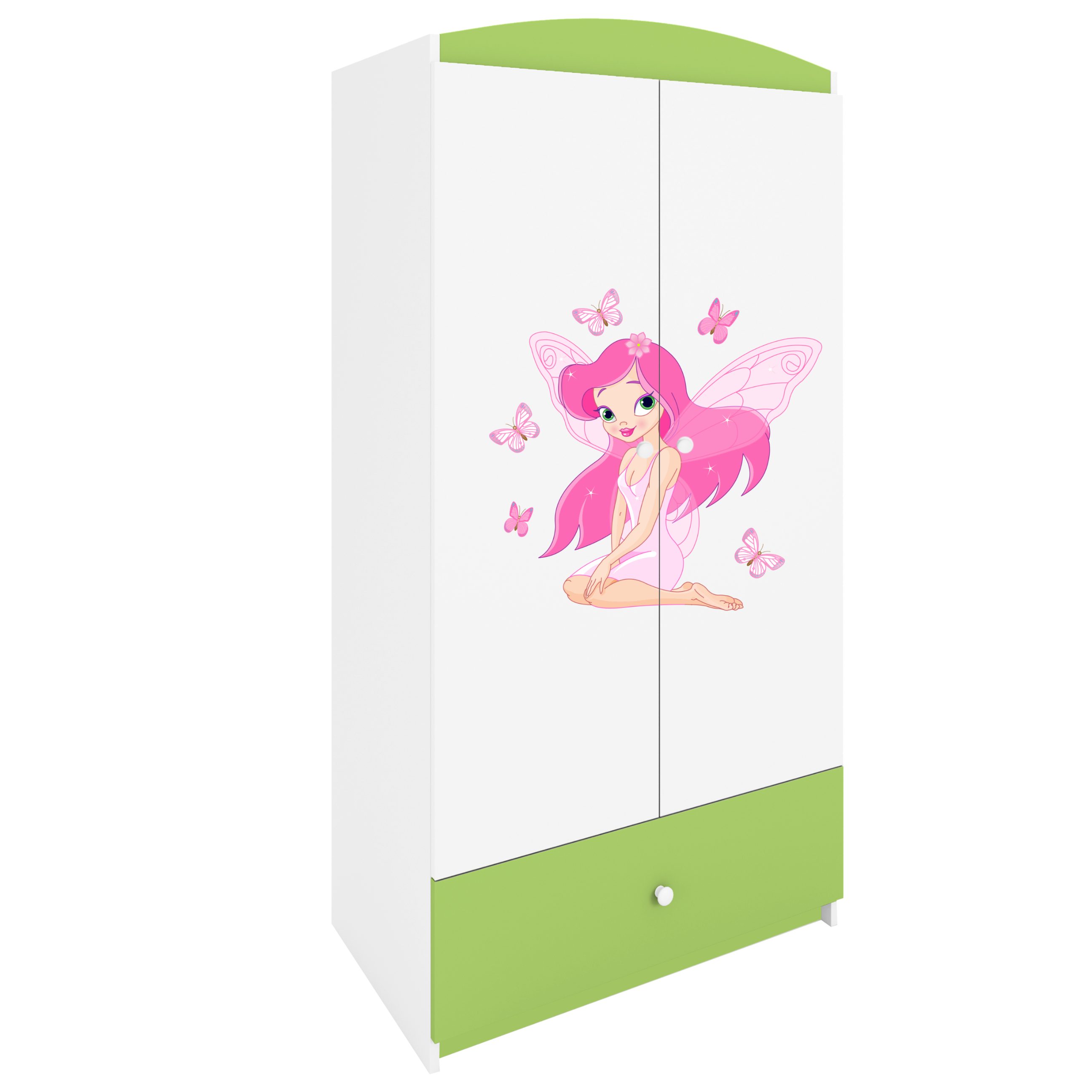 Raumhirsch Furniture Kinderkleiderschrank Babydreams Drehtürenschrank Kleiderschrank Elfe I Grün