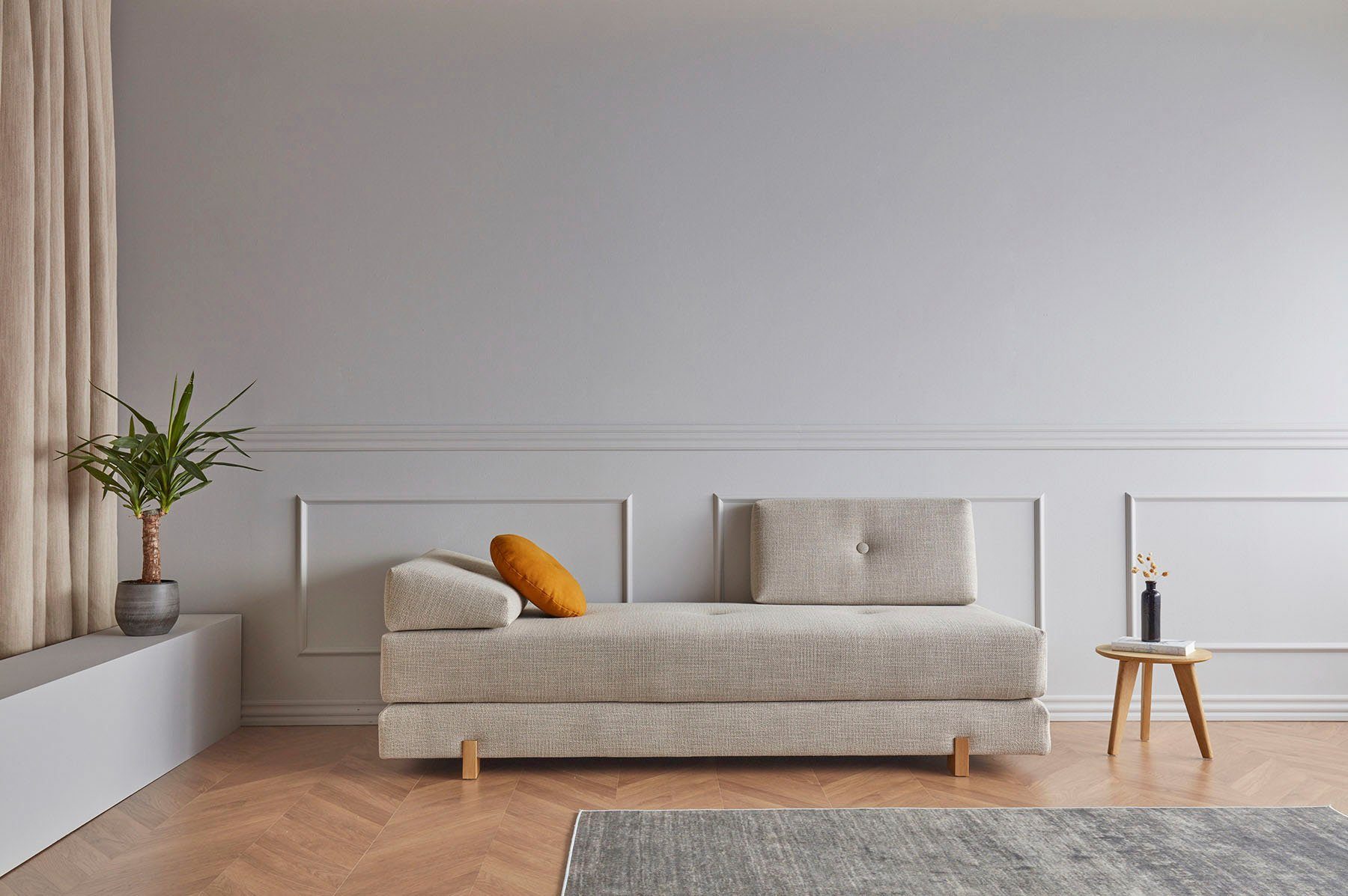 INNOVATION LIVING ™ Stapelliege »Sigmund 579 Eiche-Beine«, Daybed mit zwei Federkernmatratzen zum täglichen Gebrauch