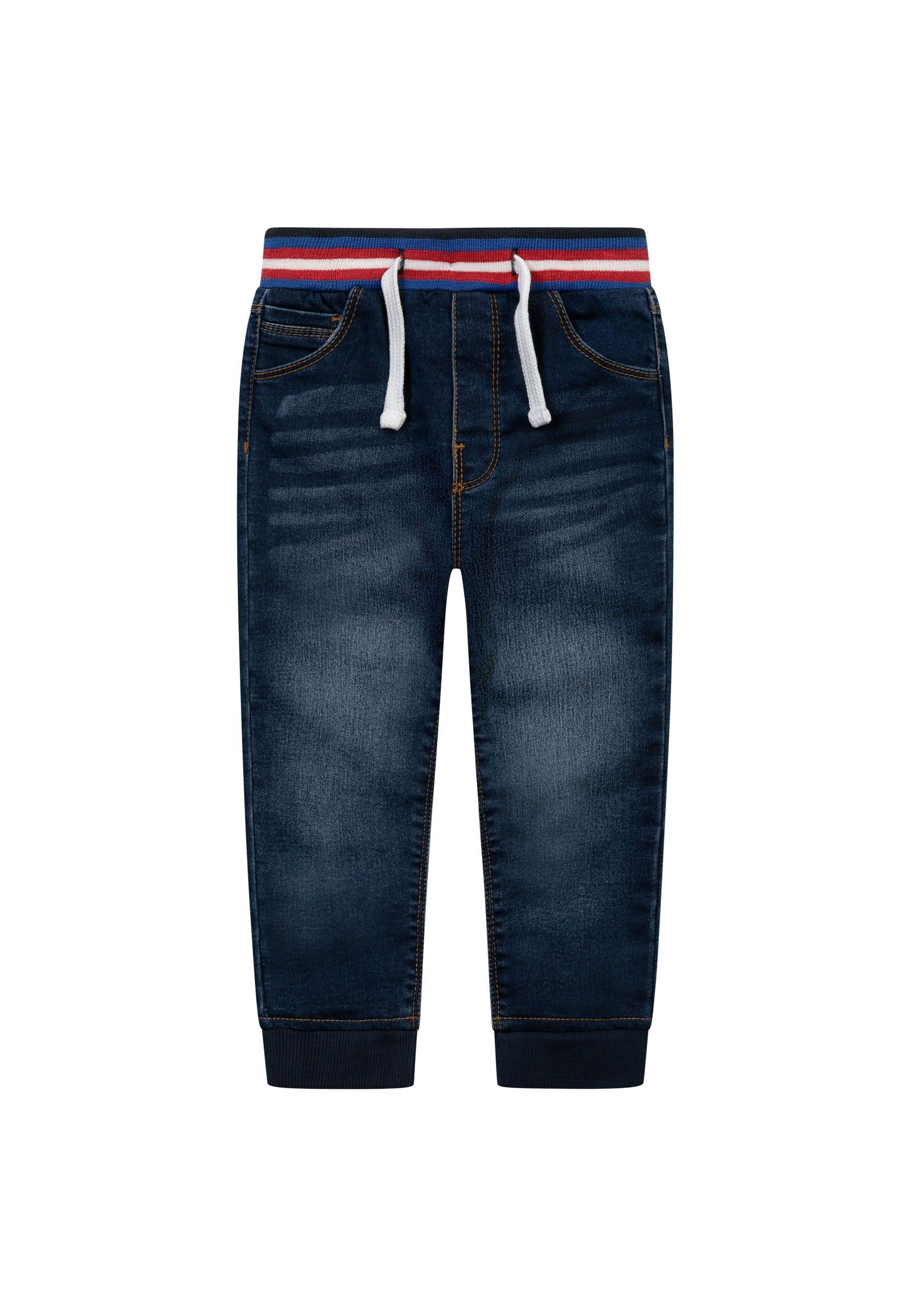 MINOTI Top Blau und gestrickte Denim-Jeans Hose T-Shirt (3m-3y) &