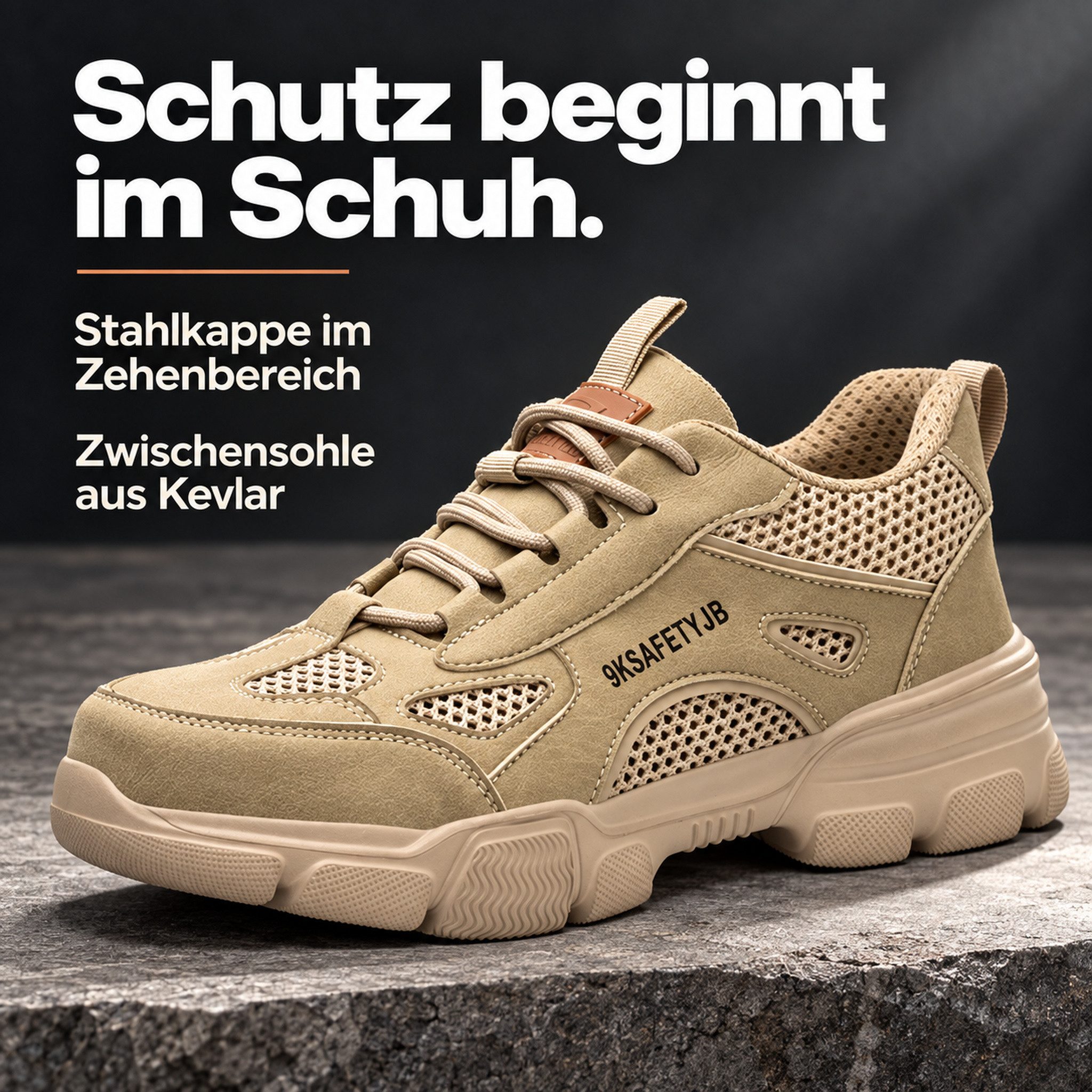 ARMORAX Sicherheitsschuhe mit Stahlkappe & stichschutz-Sohle – atmungaktiv Sicherheitsschuh Atmungaktive Arbeitsschuhe mit Stahlkappe & schützender Sohle – Bild 3 von 5