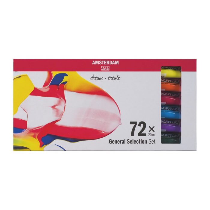 Talens Kreativset AMSTERDAM Acrylfarbe "Standard Series" - 72 x 20 ml (72er Set 72-tlg)