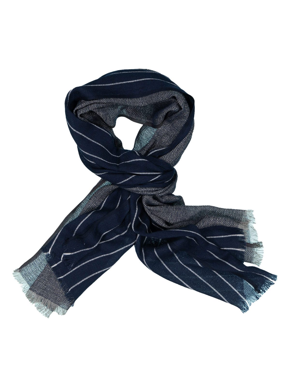 Engbers Strickschal engbers Herren Schal gemustert, Indigoblau