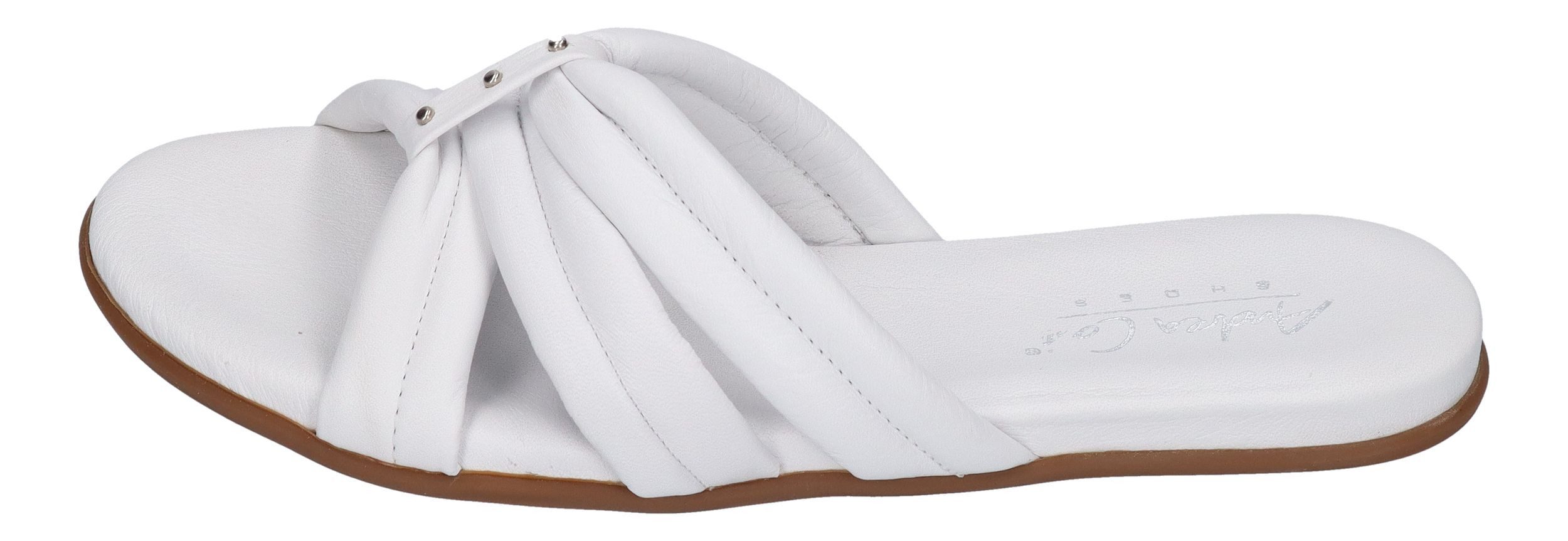 Andrea Conti 0459023-001 Pantolette Weiß – Bild 2 von 5