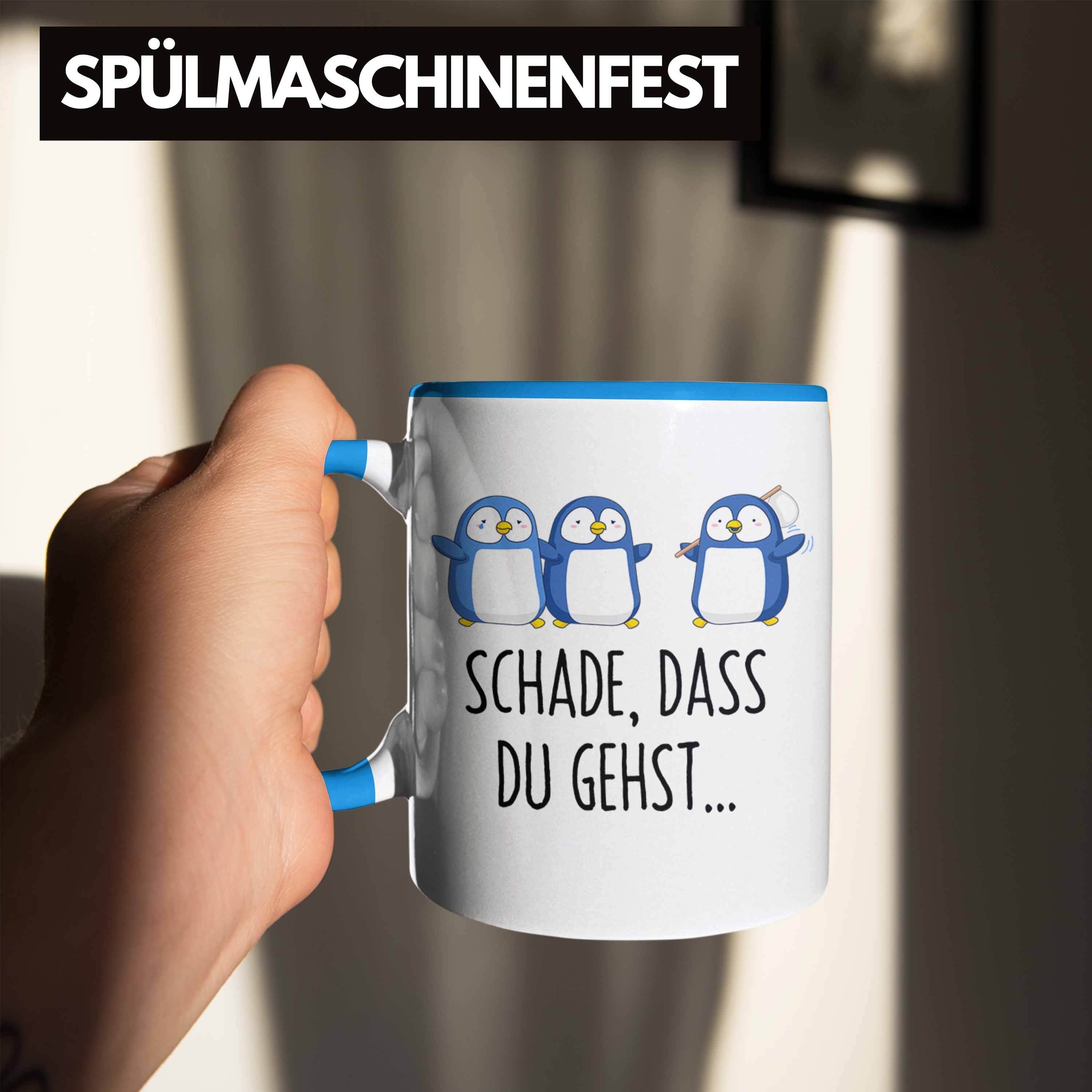 Geschenk Dass Du Lustig Gehst Kollegin Abschied Kollege - Abschiedsgeschenk Blau Tasse Tasse Trendation Schade Job Sprüche Jobwechsel Neuer Trendation