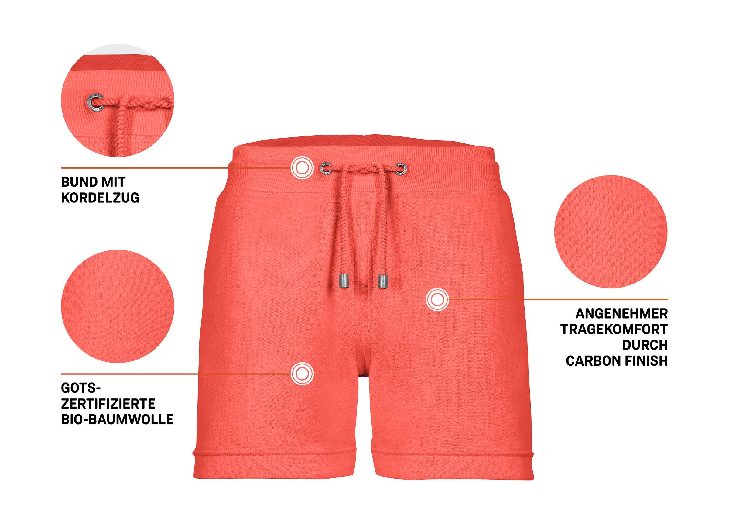 G.I.G.A. DX by killtec Shorts GS 29 WMN SHRTS GOTS GOTS Bio-Baumwolle, Carbon-Finish, elastischer Bund, Kordelzug