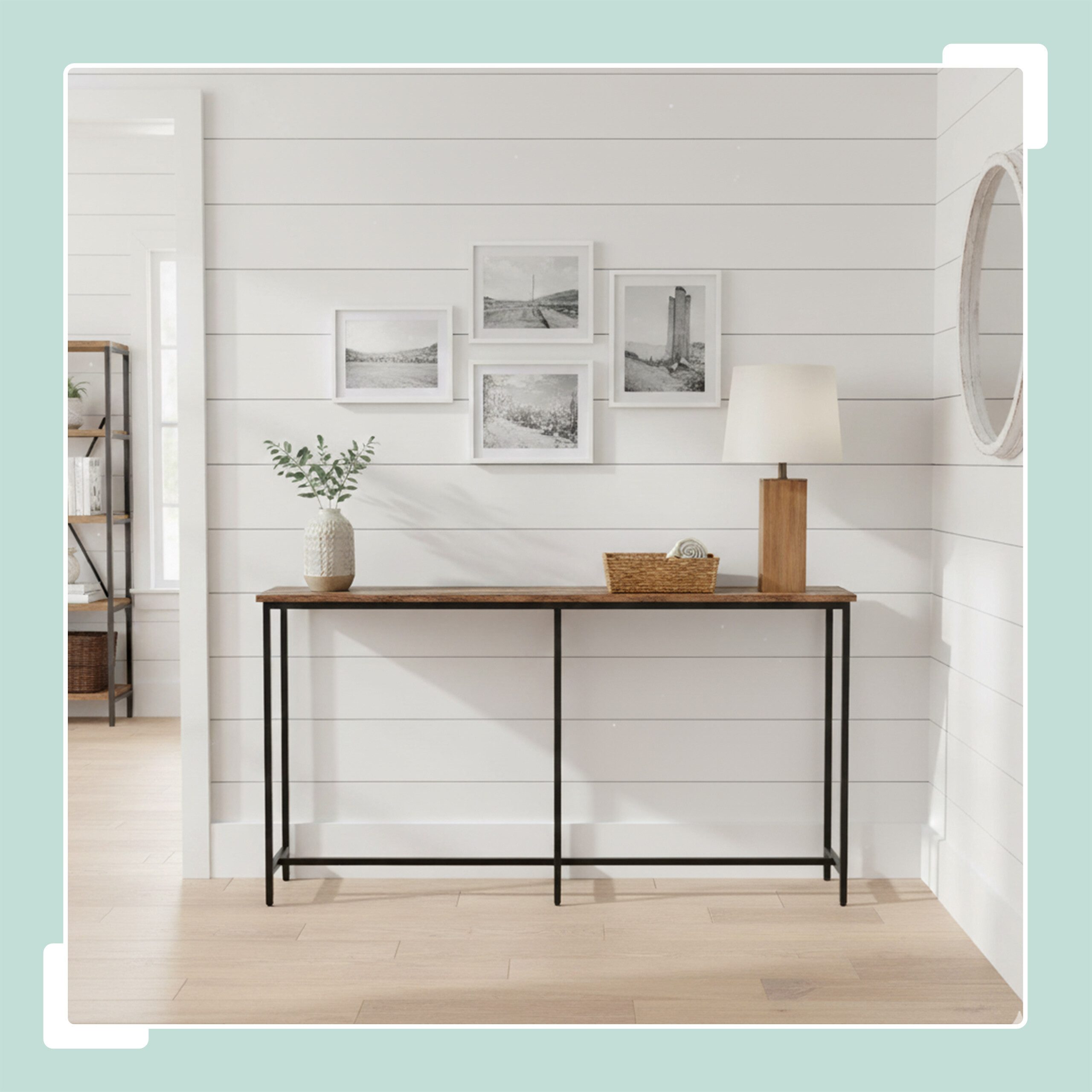 relaxdays Konsolentisch Breiter Konsolentisch Industrial Design, dunkelbrau günstig online kaufen