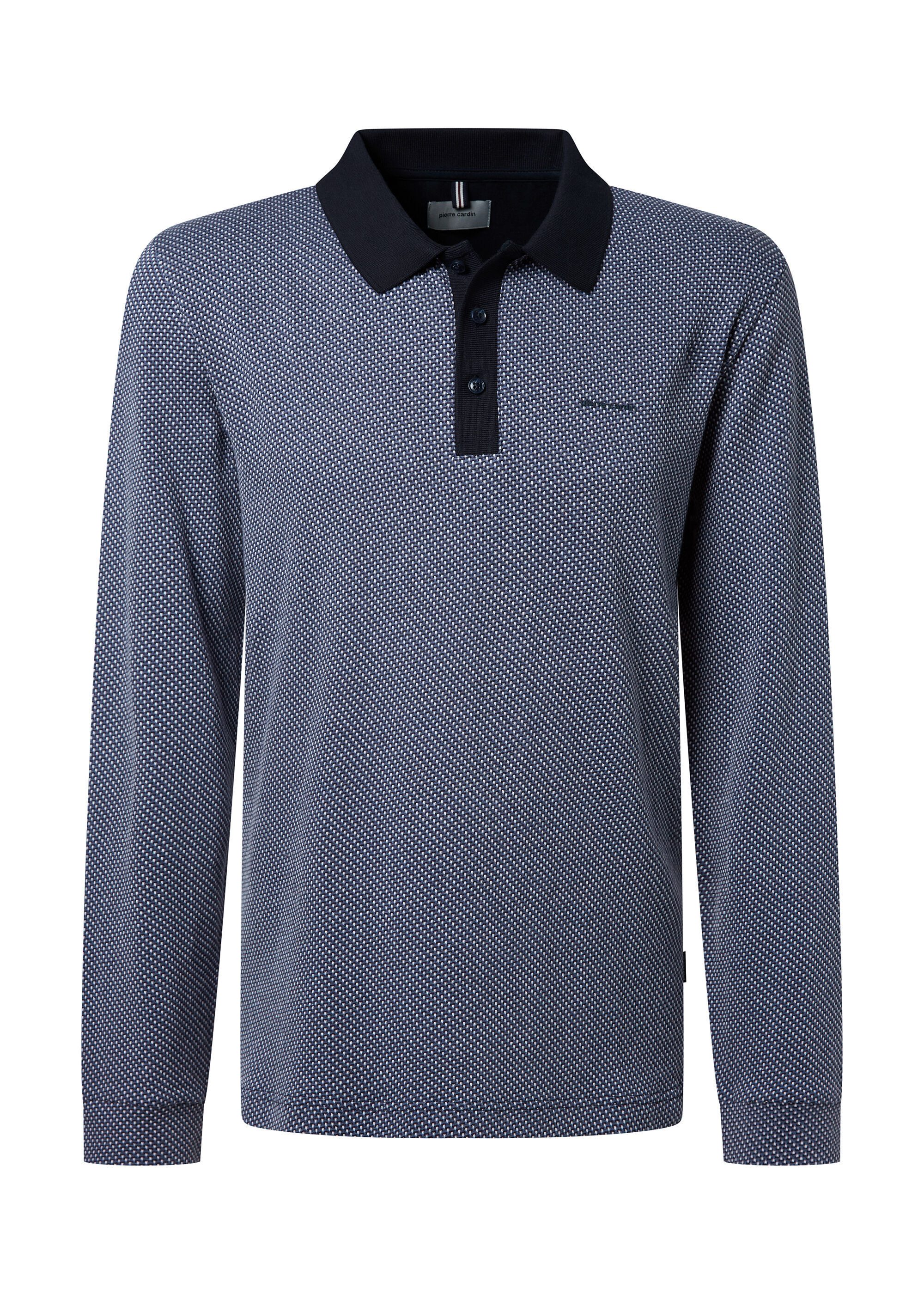 Pierre Cardin Langarmshirt (1-tlg) mit Strukturmuster