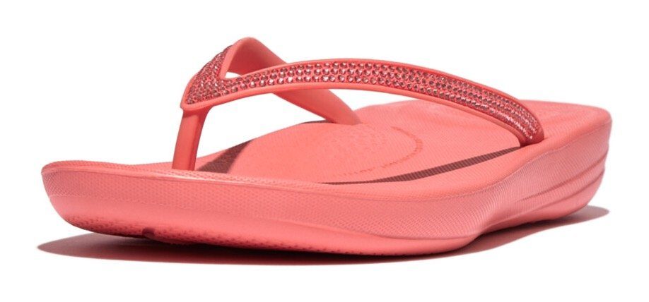 Fitflop iQUSHION SPARKLE - CLASSIC Шлепанцы, Keilabsatz, Sommerschuh, Schlappen mit funkelnden Glitzerbesatz