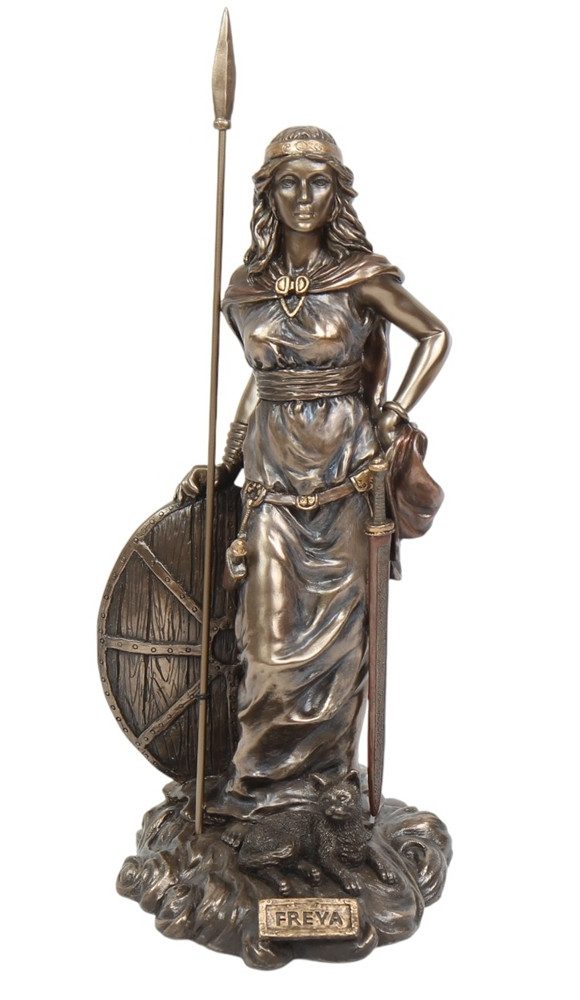 Parastone Dekofigur Statue Freya H 33 cm Skulptur Nordische Göttin mit Speer Mythologie