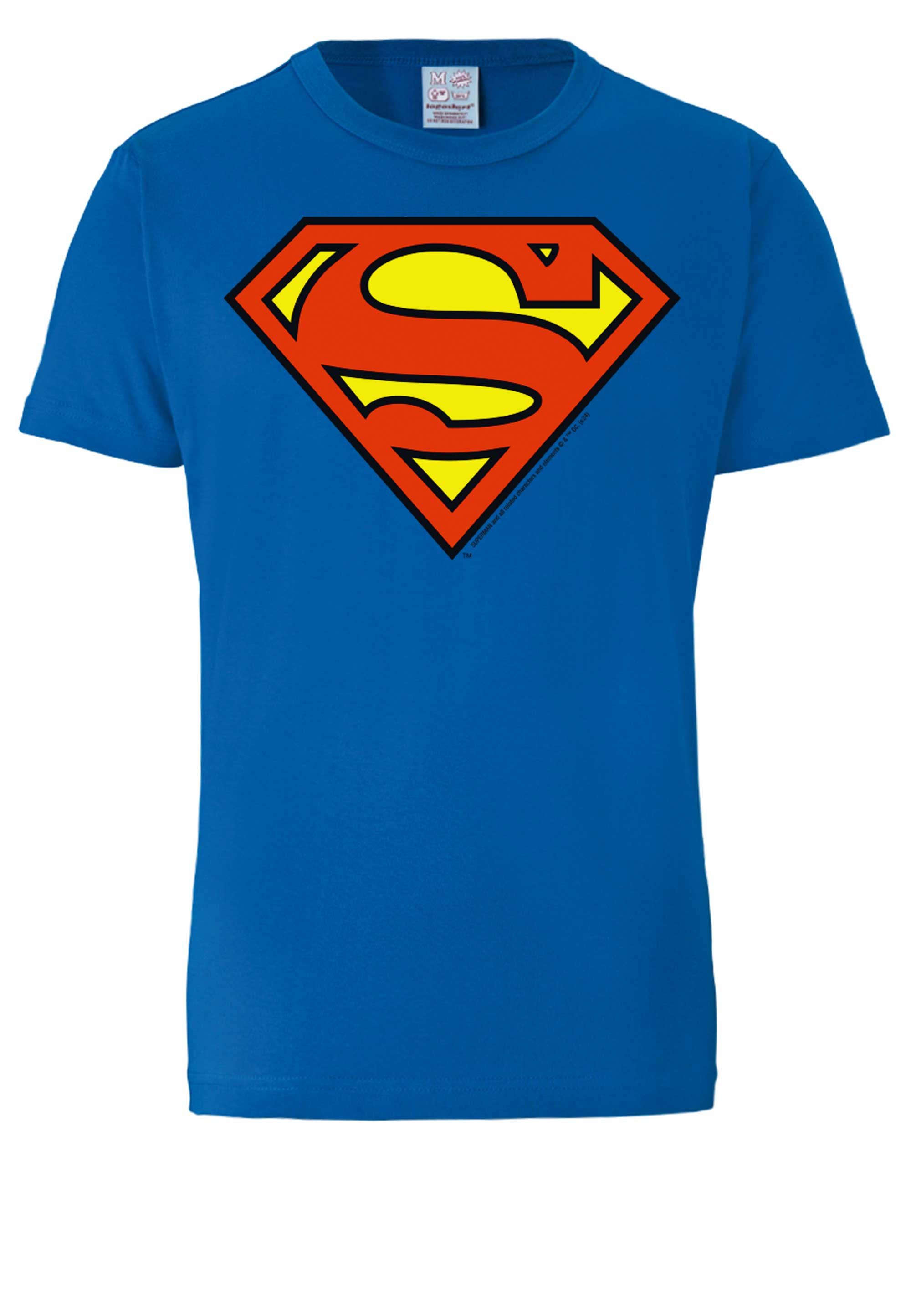 LOGOSHIRT T-Shirt DC - Superman Logo Clean mit coolem Superman-Print