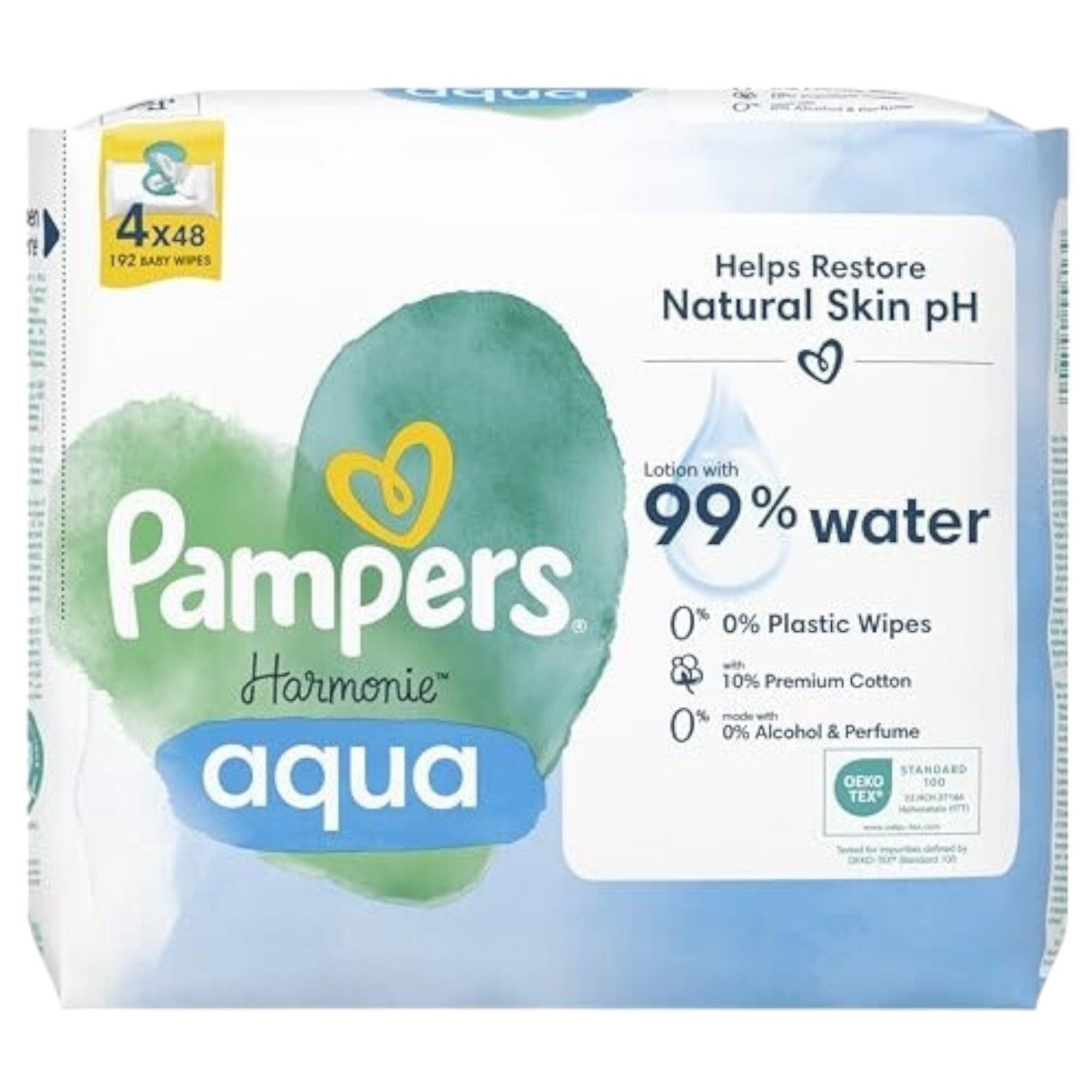 Pampers feuchtes Toilettenpapier Feuchttücher Harmonie Aqua (4x48 St), 192 St
