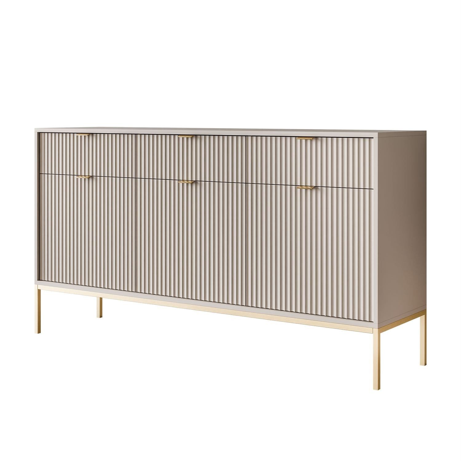 Lookway Kommode CORTADO GOLD KSZ154 mit Schubladen 154 cm, Breite 154 cm
