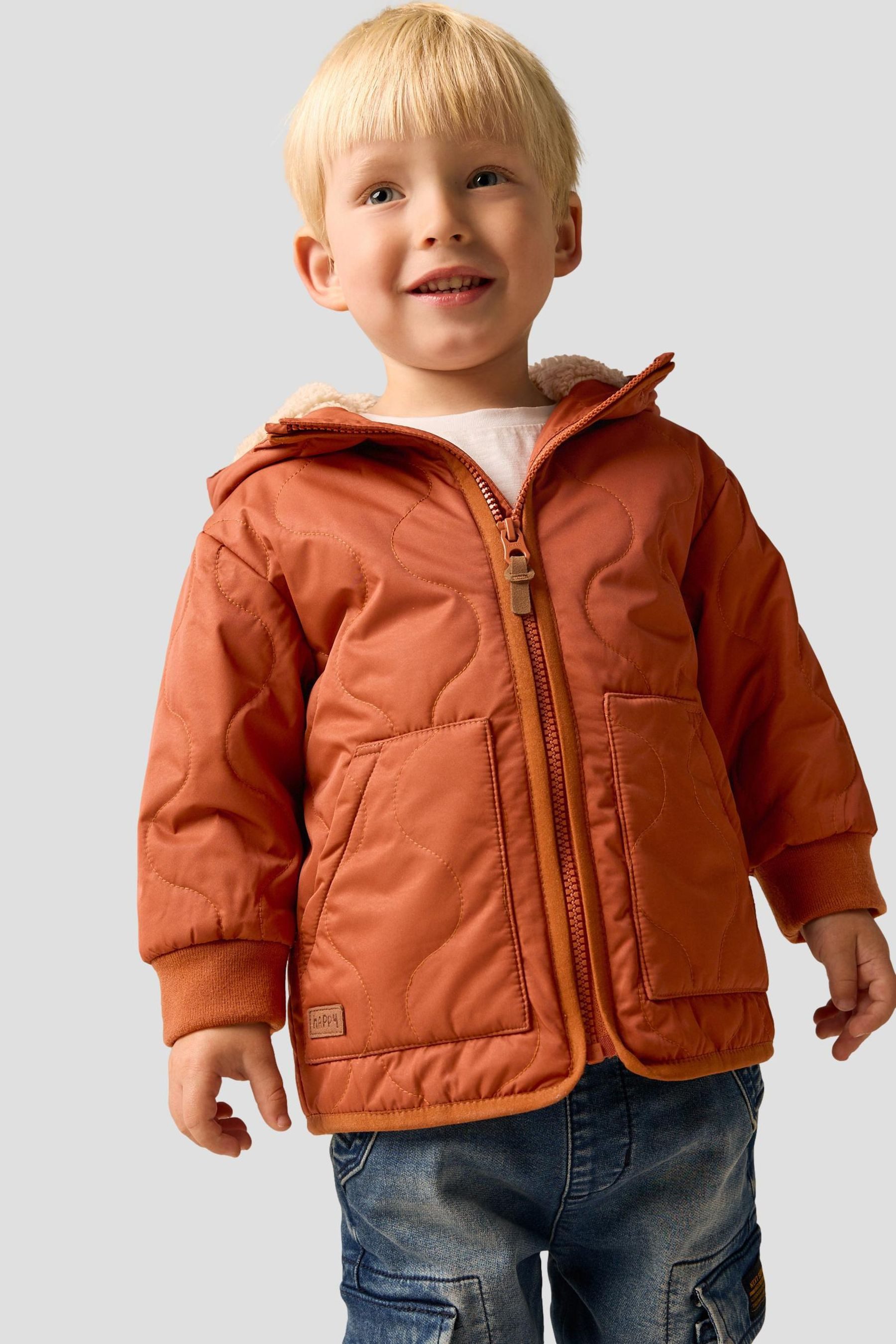 Steppjacke Wasserabweisender Steppmantel mit Fleecefutter