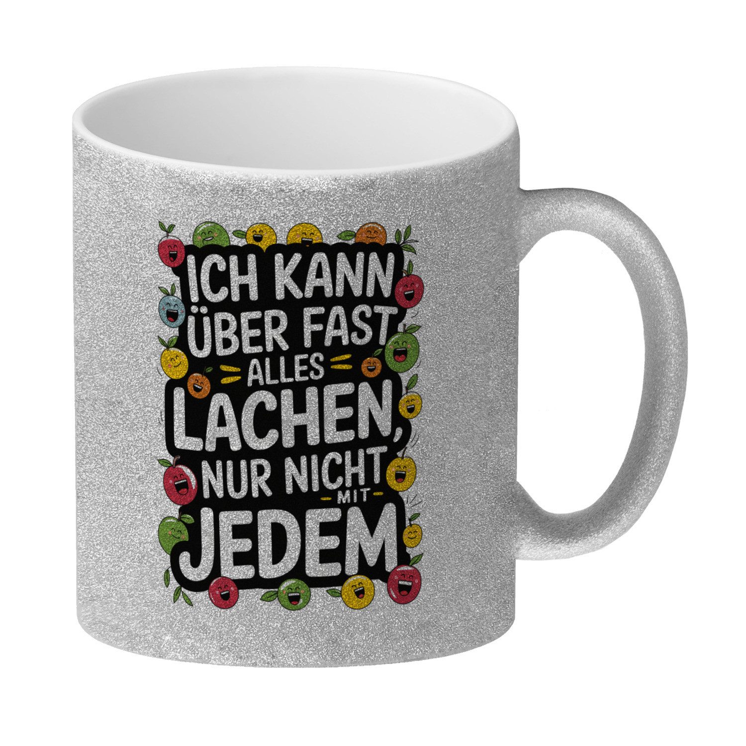 Tasse Kann nicht mit jedem lachen Glitzer-Kaffeebecher für das Büro