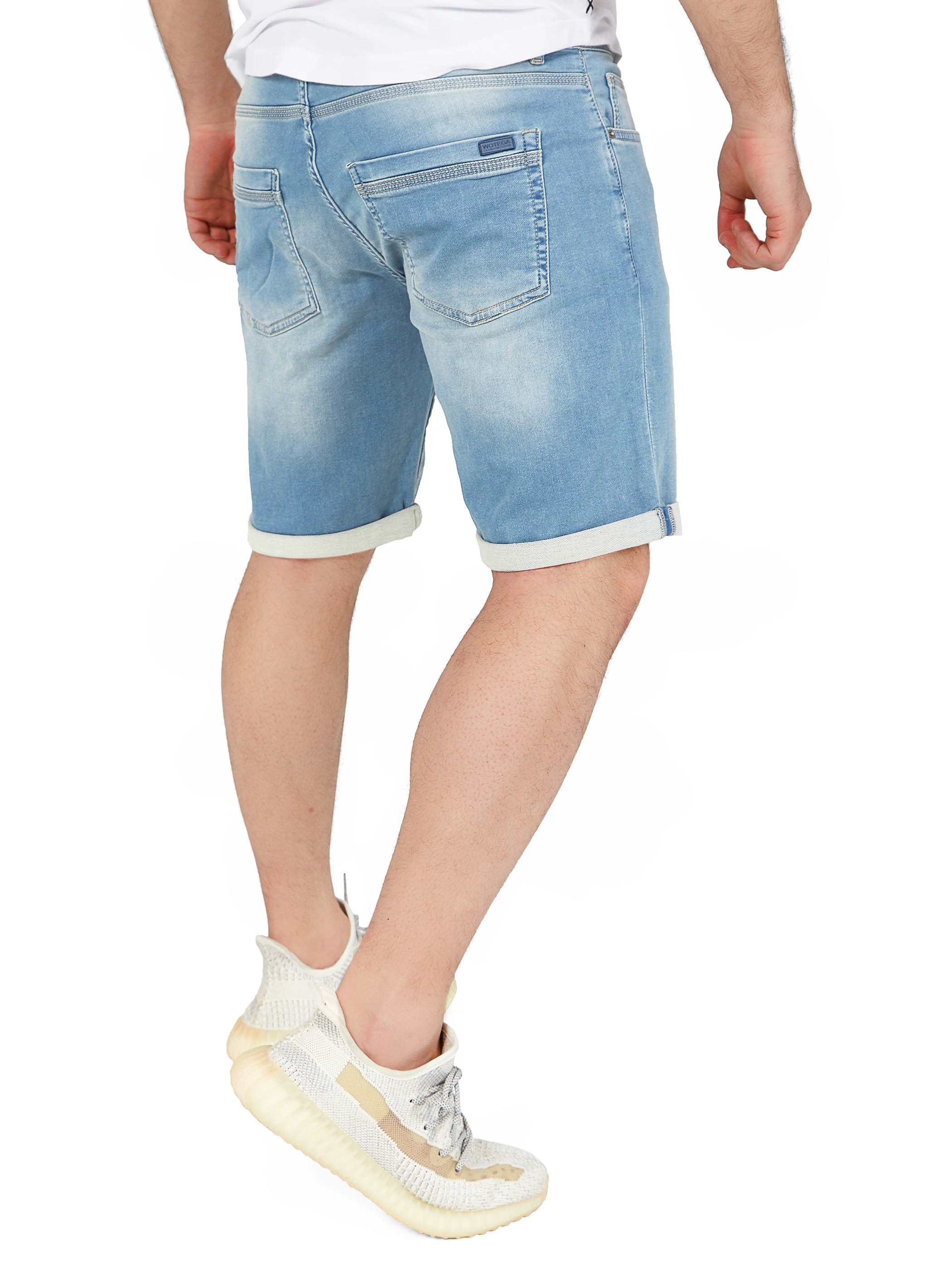 WOTEGA Jeansshorts Diego modische Jeansshorts mit Stretchanteil