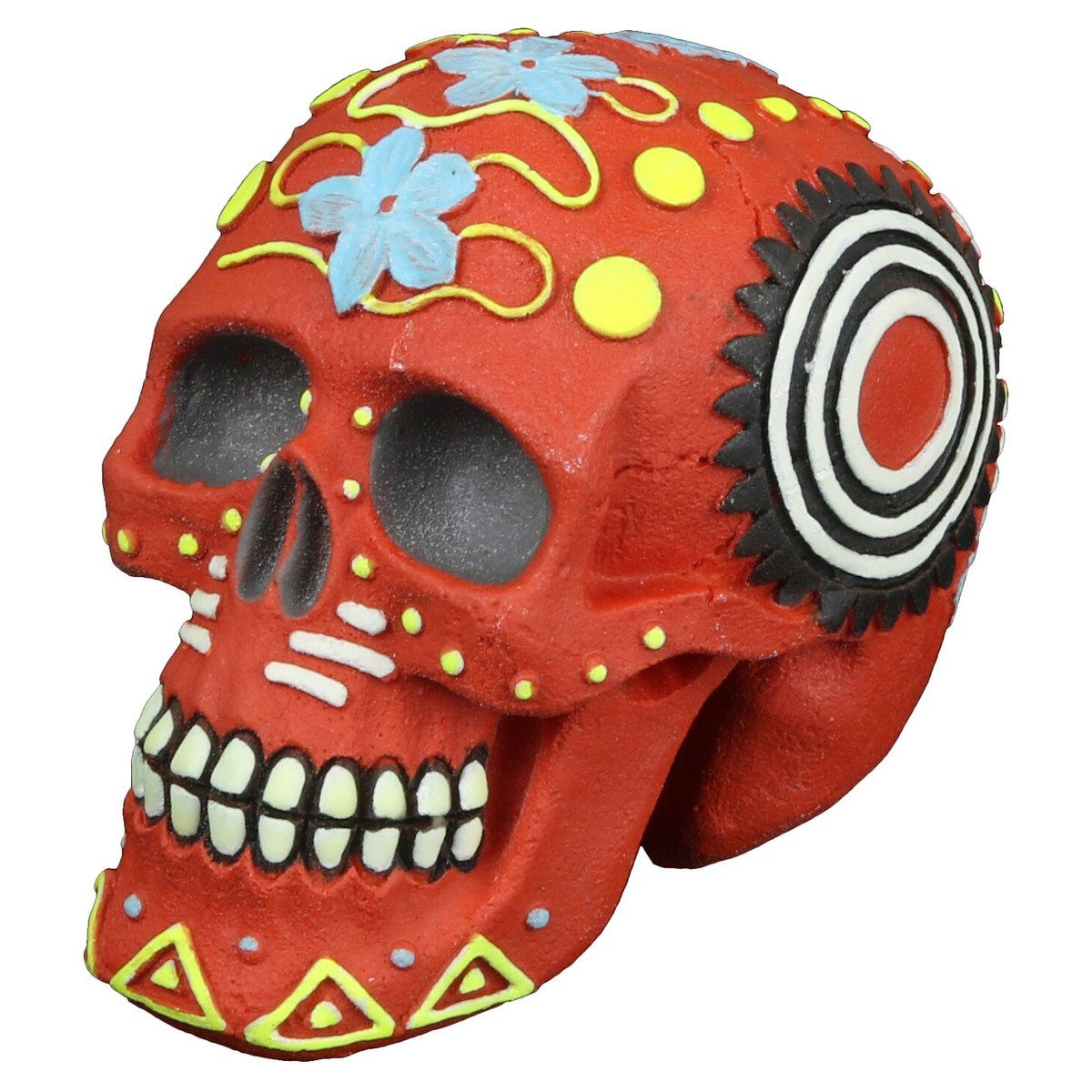 Europet-Bernina Aquariendeko Aquarium Dekoration Dia de los Muertos Schädel rot