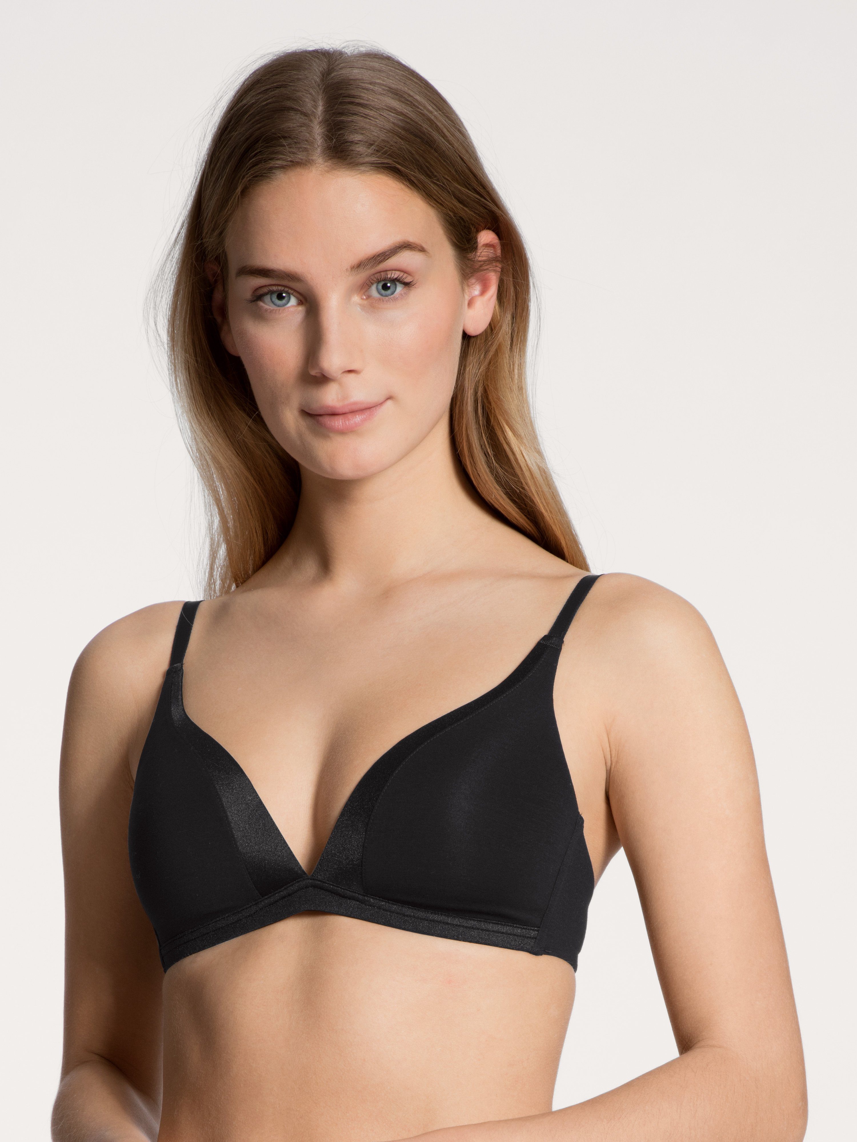 CALIDA Triangel-BH Cate Satinblende, ohne Bügel, Single-Jersey Qualität, elastisch, weich