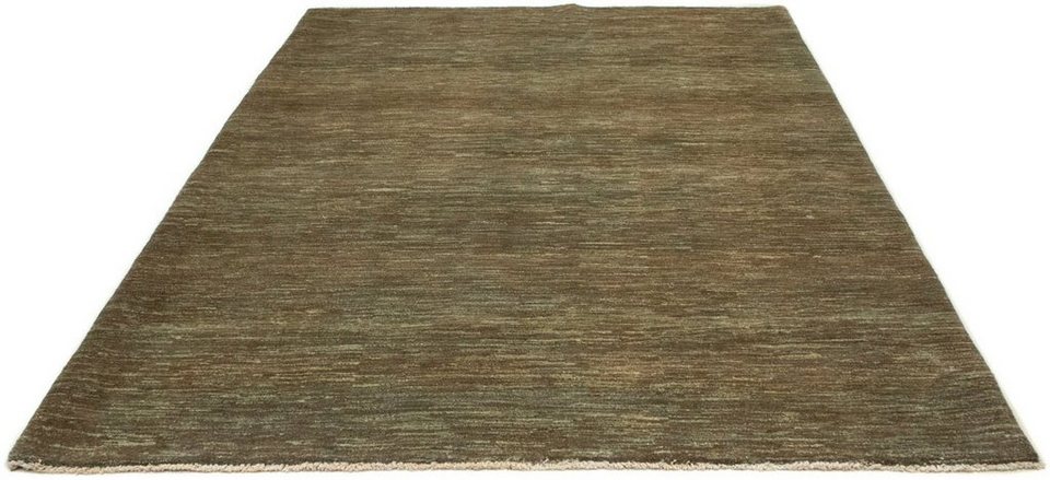 Wollteppich Gabbeh Teppich handgeknüpft grau, morgenland, rechteckig, Höhe: 18  mm, handgeknüpft, 18 mm Gesamthöhe