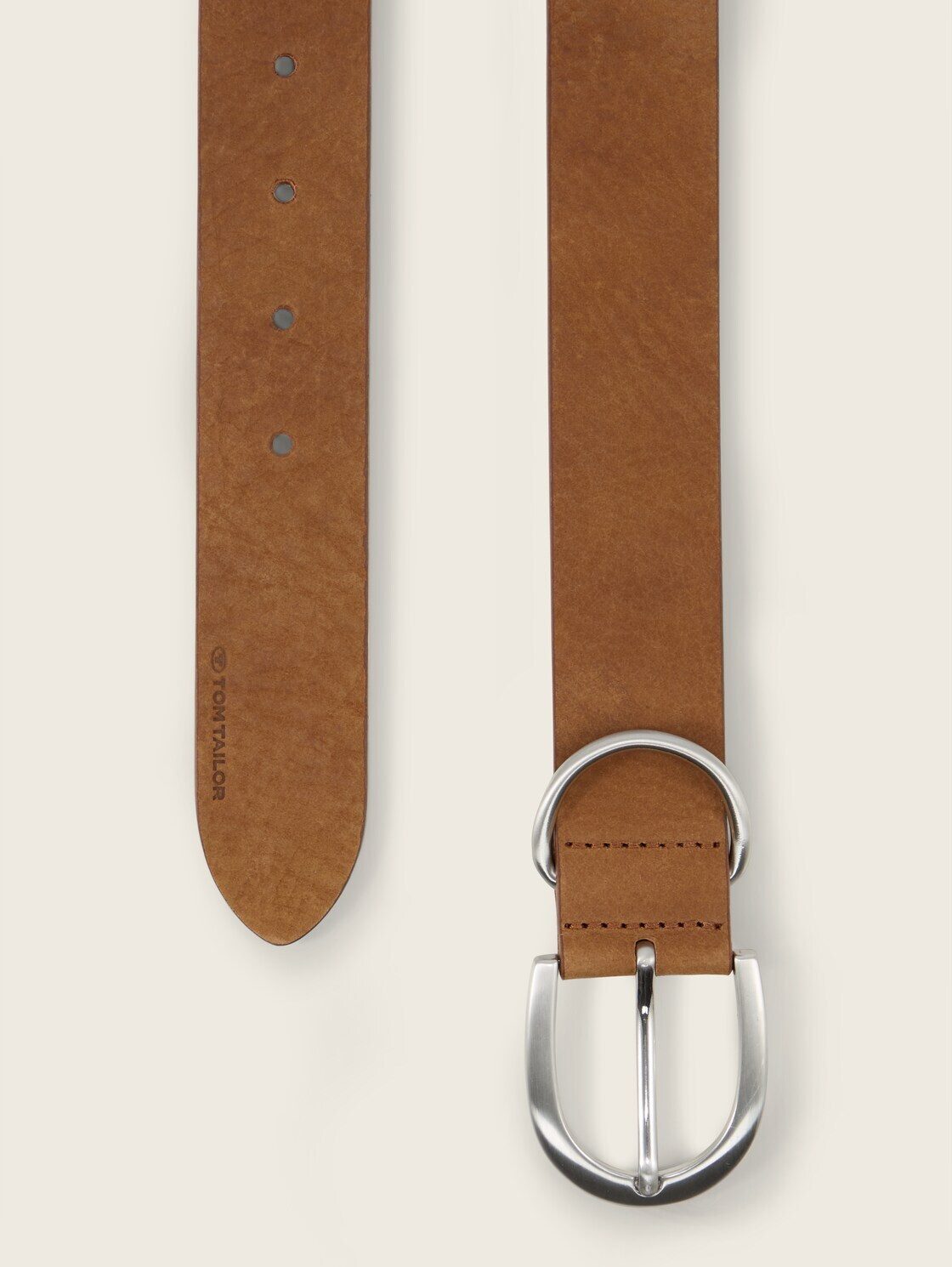 TOM TAILOR Ledergürtel Belts TTTORY Ledergürtel mit abgerundeter Dornschlie günstig online kaufen