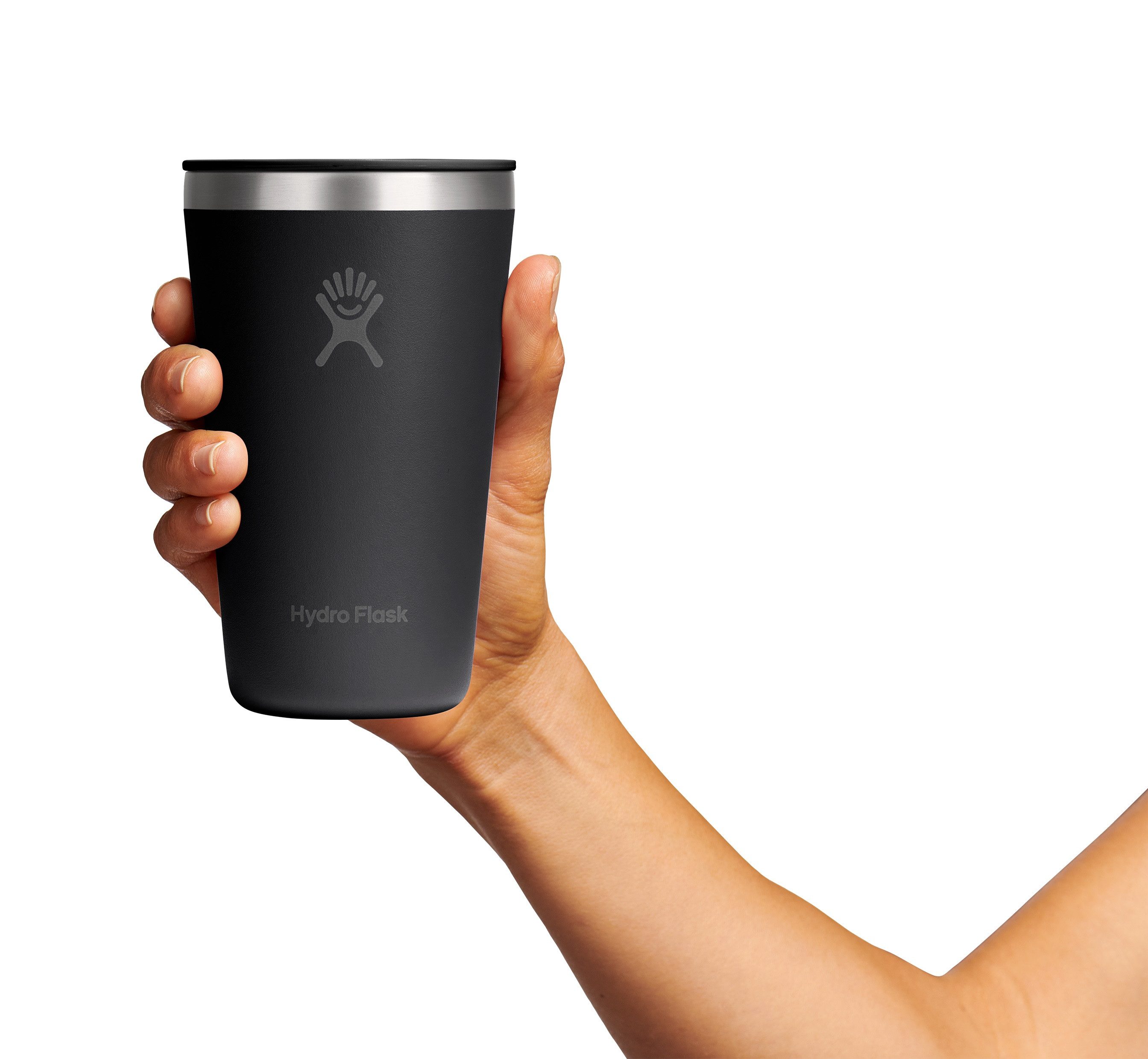 Hydro Flask Thermobecher 16 OZ All Around Tumbler Press-In Lid, 473 ml, 1-tlg., Edelstahl, Kompatibel mit Trinkhalmdeckel und verschließbaren Eindrückdeckel