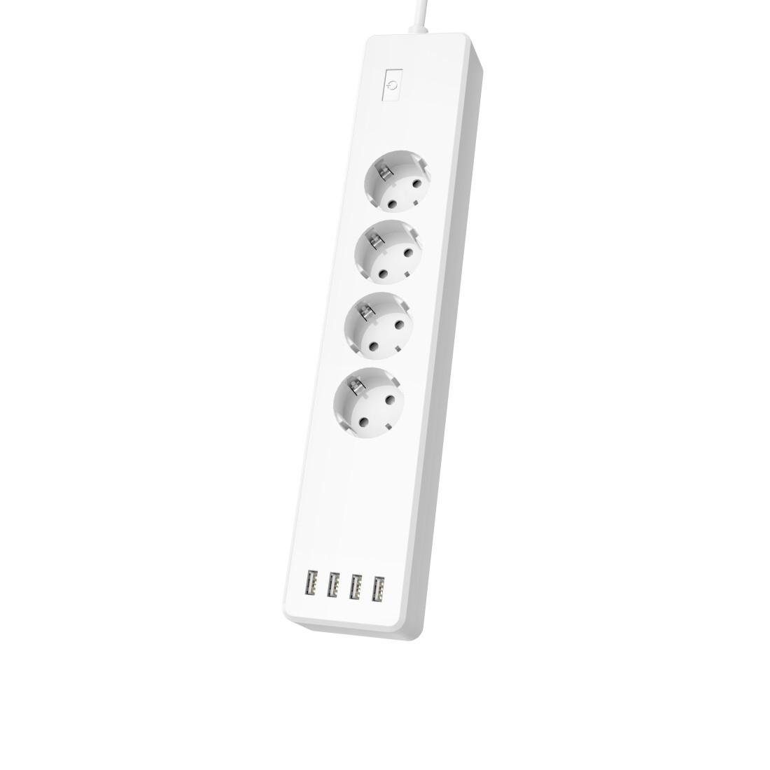 Hama WLAN-Steckdosenleiste WLAN-Steckdose 4-fach (00176574), max. 2300,00 W, 4-Fach Steckdosenleiste