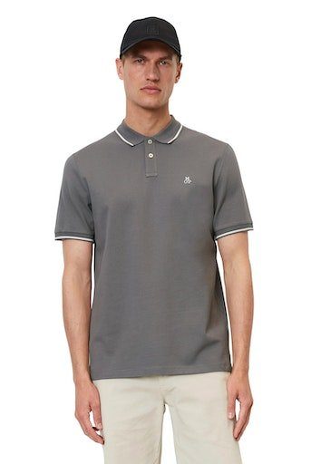 Marc O'Polo Poloshirt Polo shirt, short sleeve, slits at side, embroidery on chest mit Logostickerei moonless sky | Rundhalsshirts