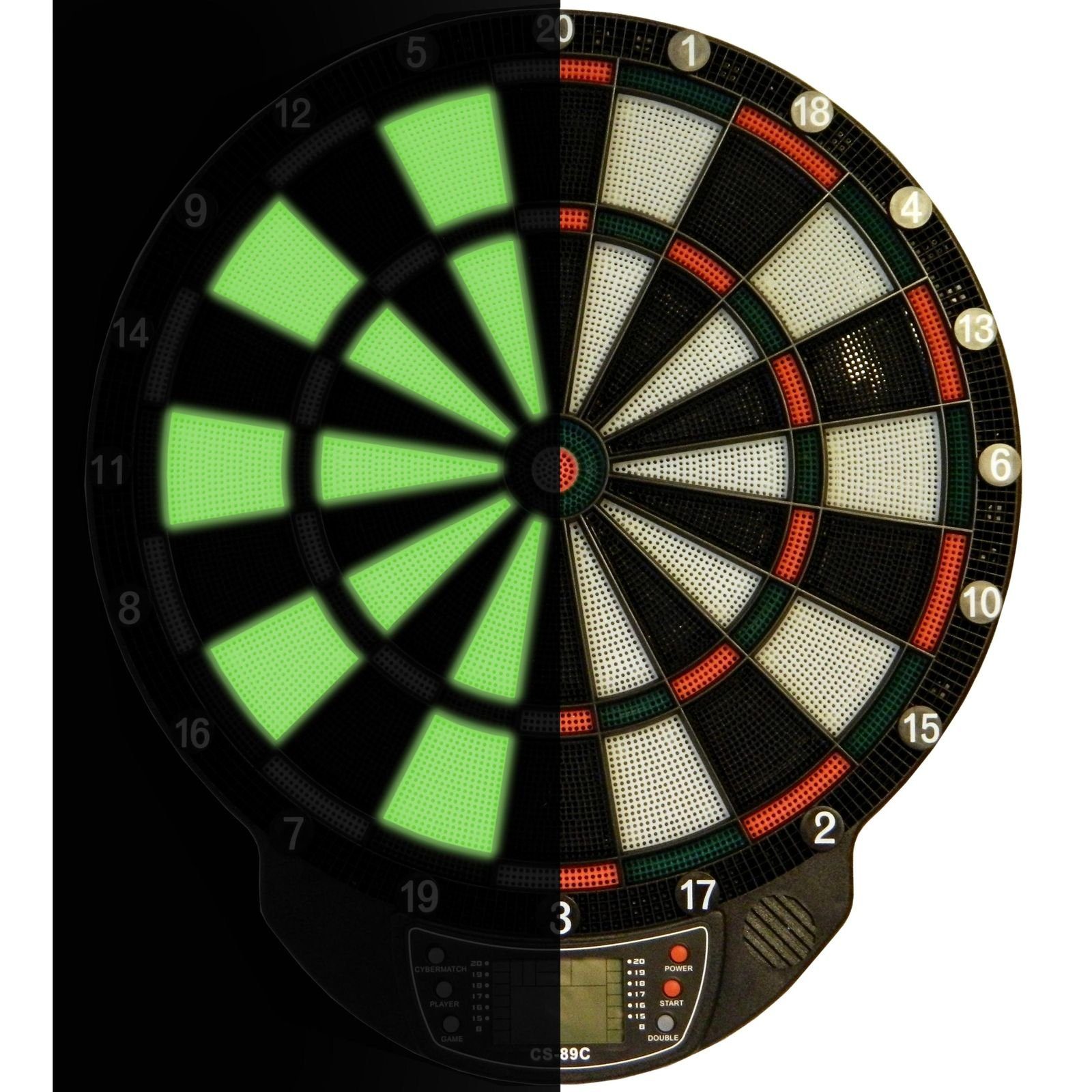 Best 6 E-Dartscheibe The Elektronische Dartpfeilen B Dartautomat mit & Windsor In Dartscheibe I Sporting 12 Ersatzspitzen Dark Dartboard, Glow